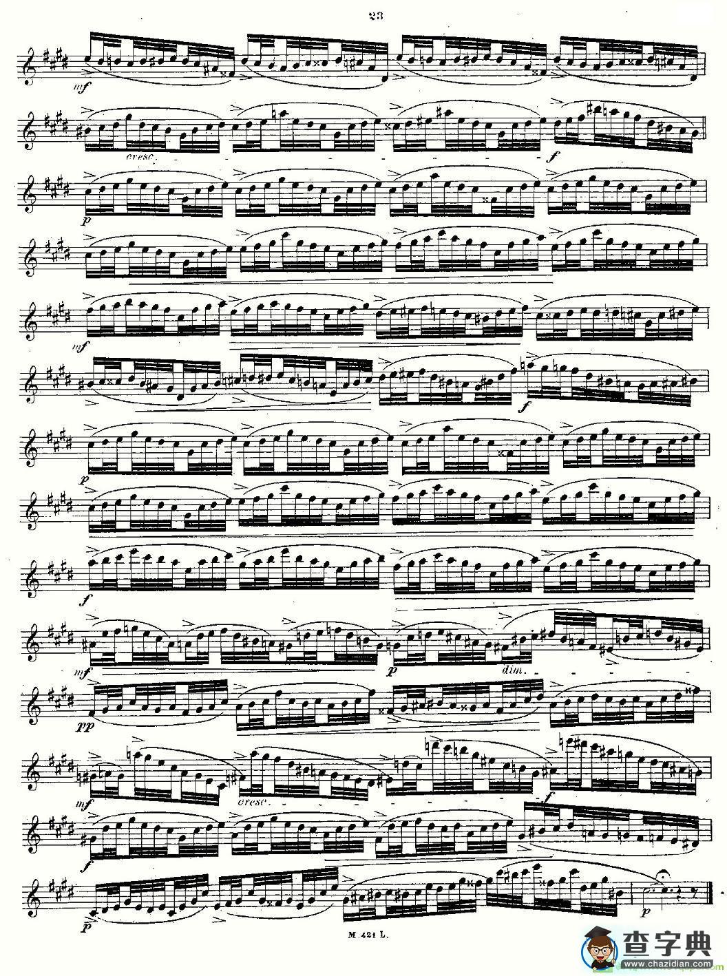 24首长笛练习曲 Op.15 之6—10长笛谱(Andersen作曲)