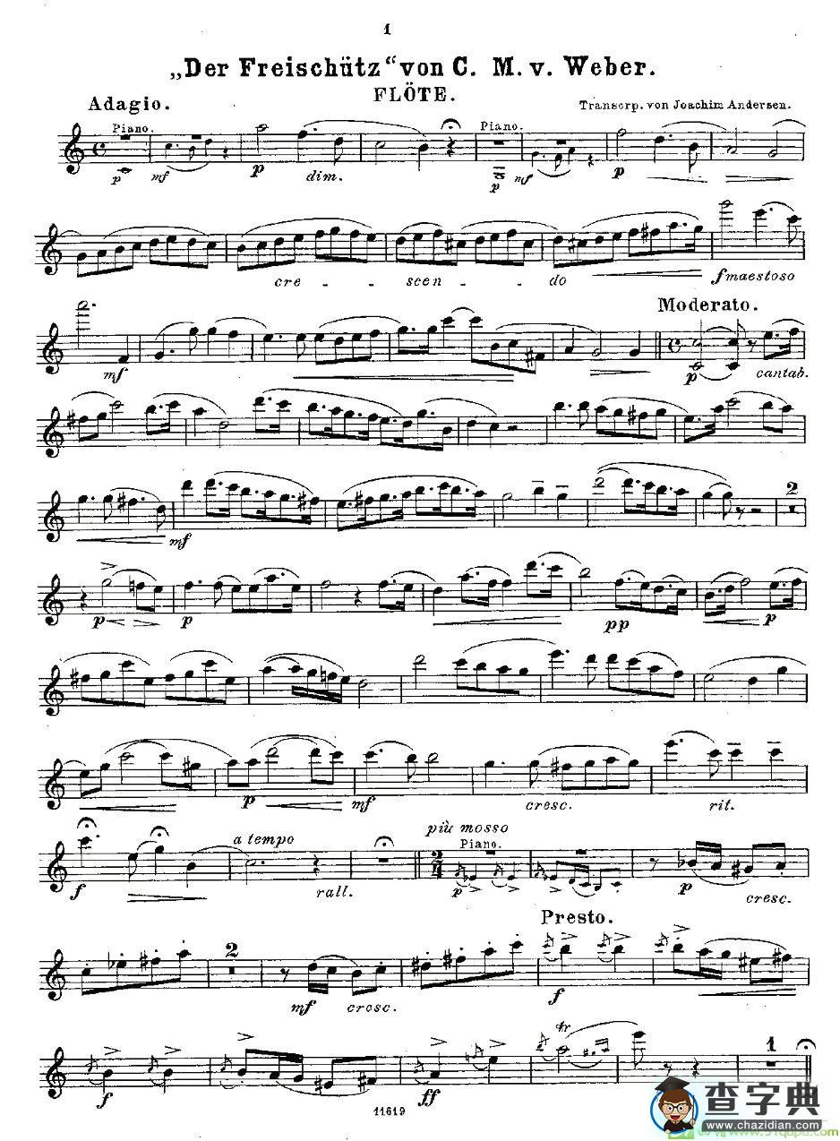 Opern-Transcriptionen.Op.45-7长笛谱