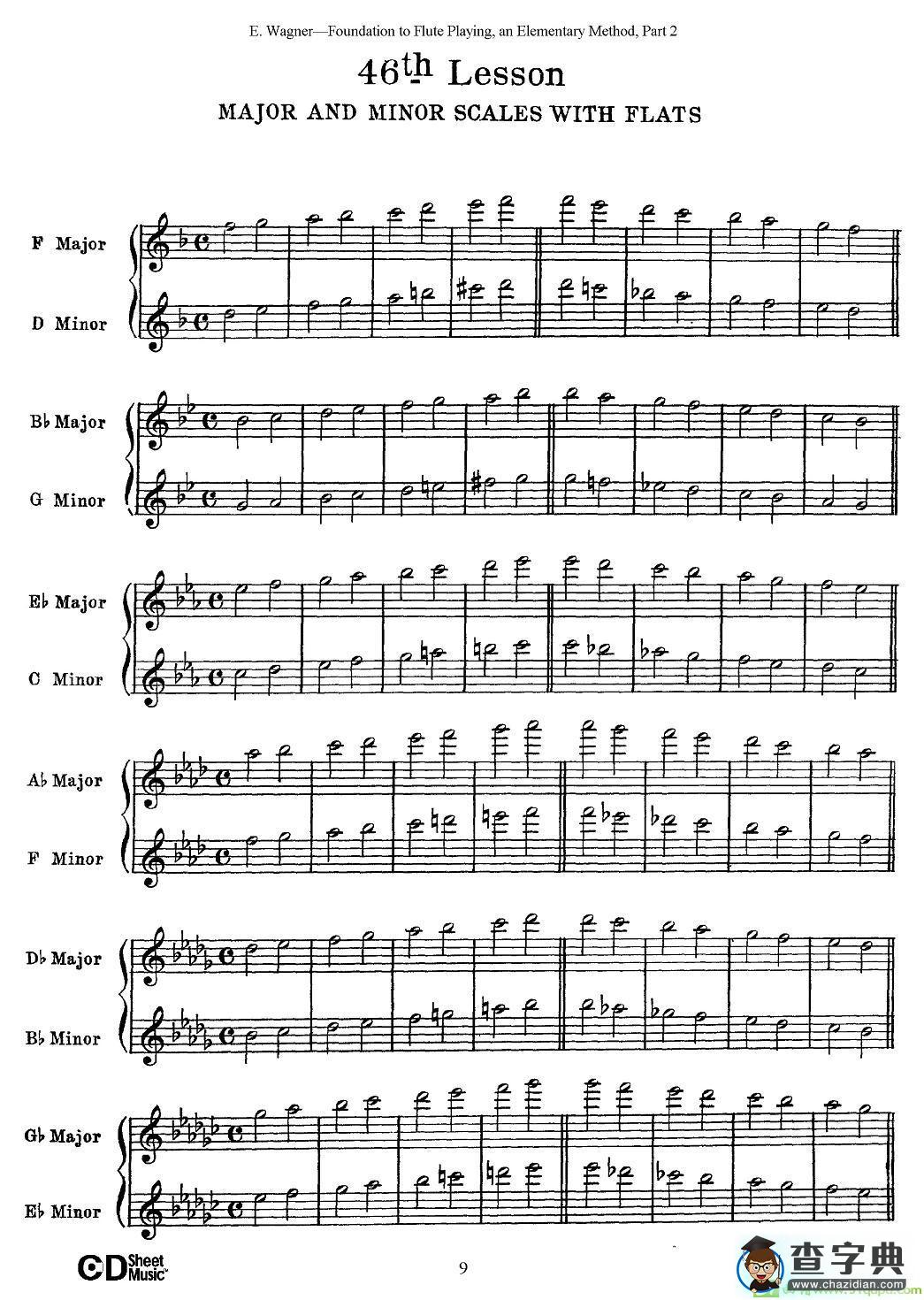 长笛演奏基础教程练习长笛谱(E·Wagner作曲)
