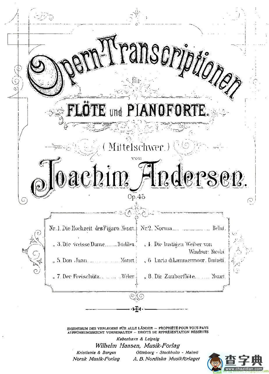 Opern-Transcriptionen.Op.45-2长笛谱