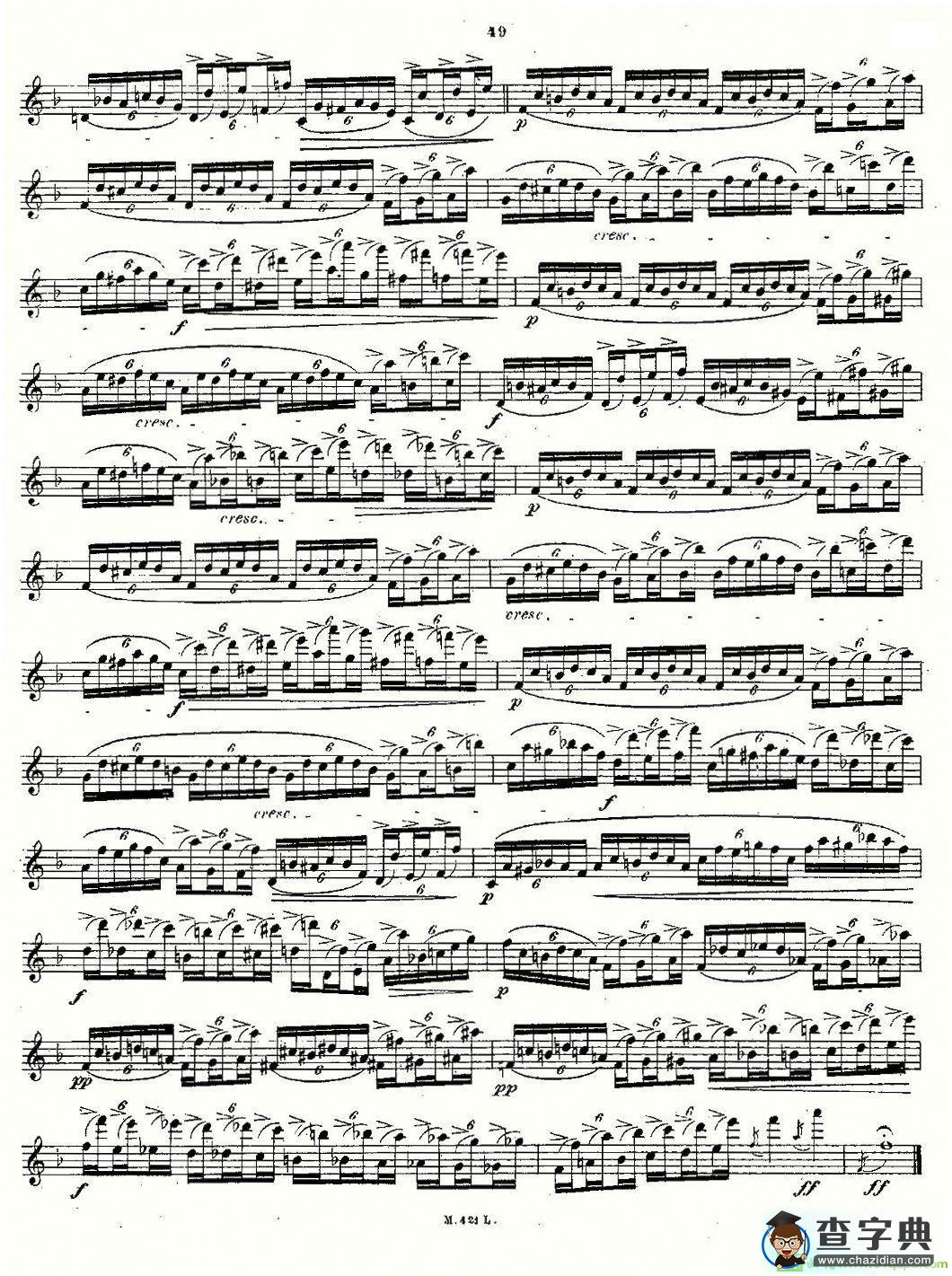 24首长笛练习曲 Op.15 之21—24长笛谱(Andersen作曲)