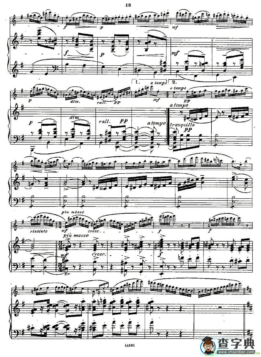 Fantaisies nationales. Op. 59, 4. 长笛谱(Andersen（安德森）作曲)