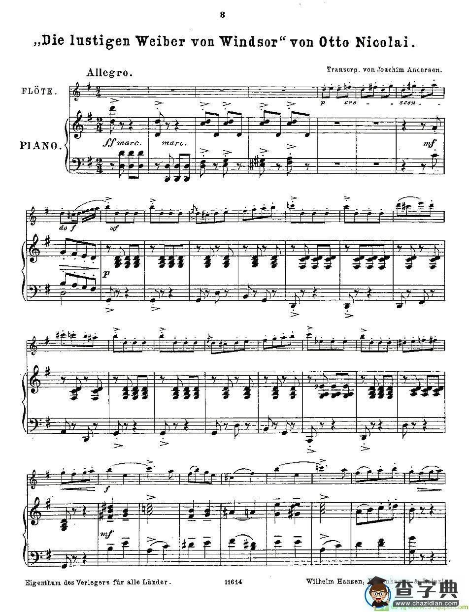 Opern-Transcriptionen.Op.45-4长笛谱