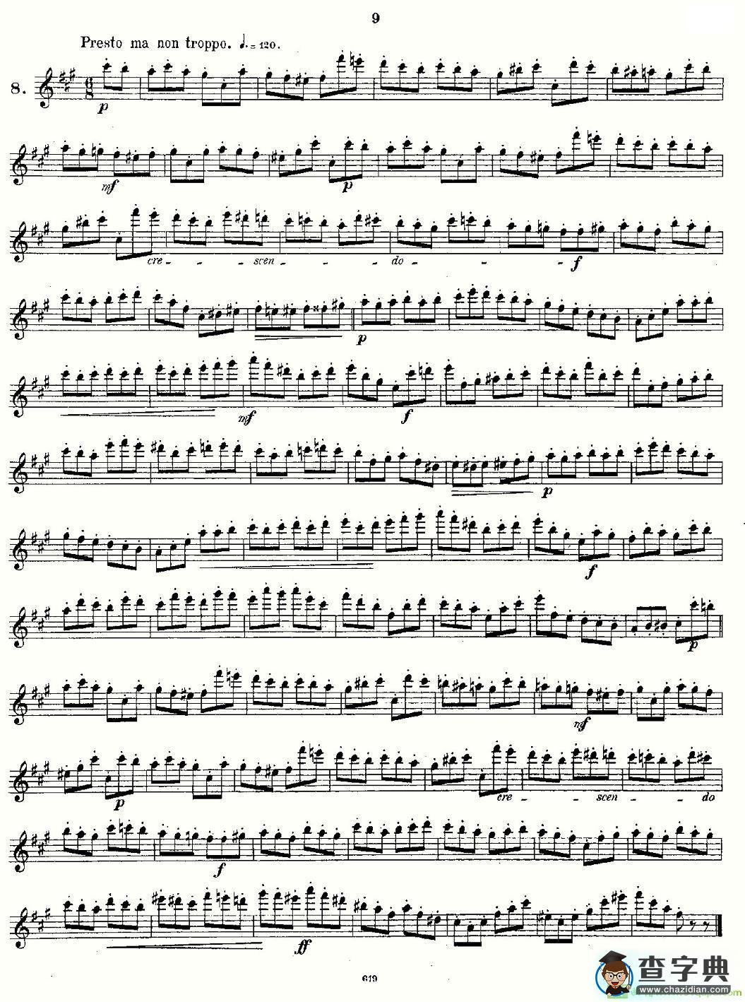 Andersen etude op30 之1—12长笛谱(Andersen作曲)