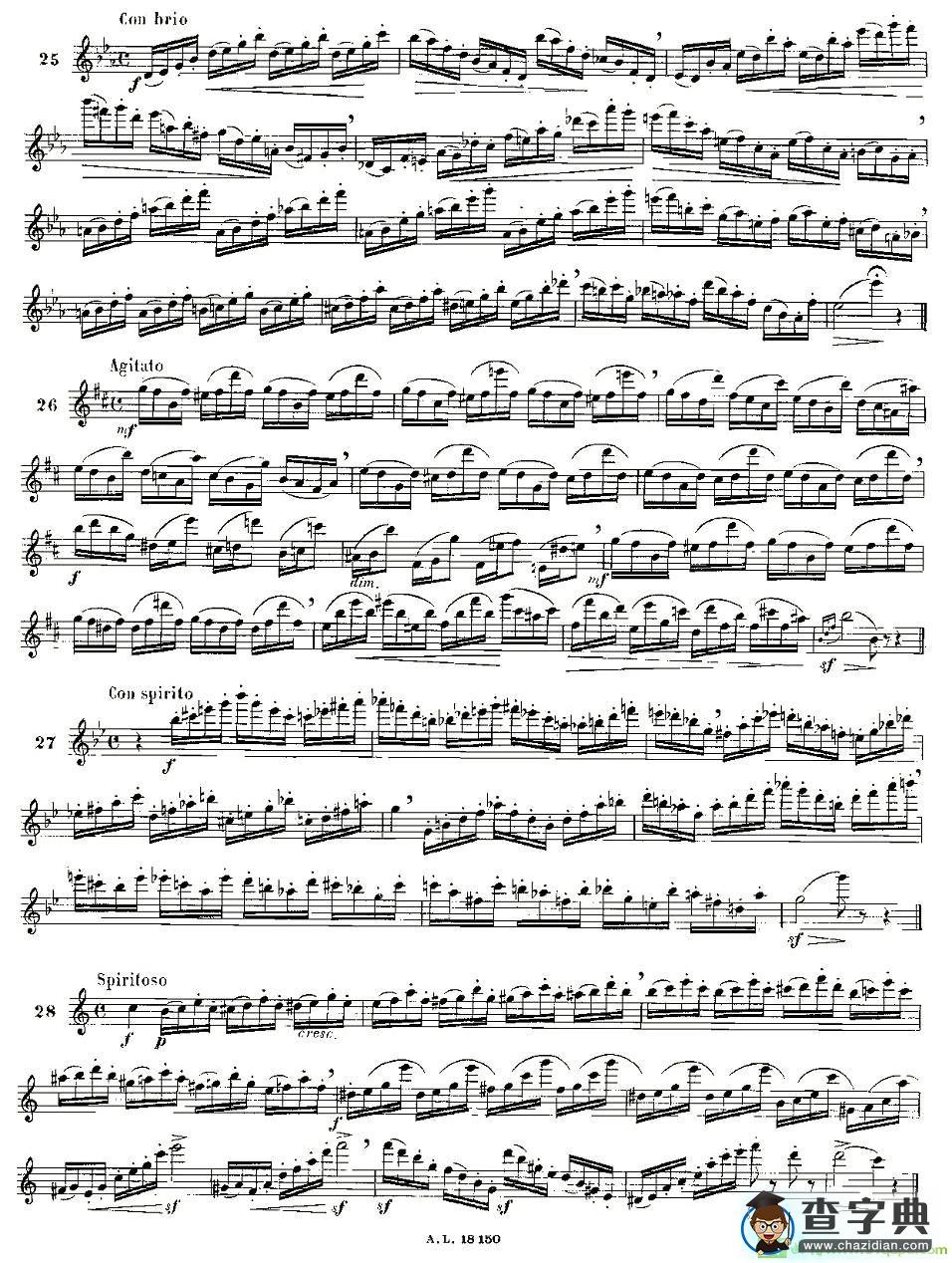 moyse - 100首练习曲之15—28长笛谱(moyse作曲)
