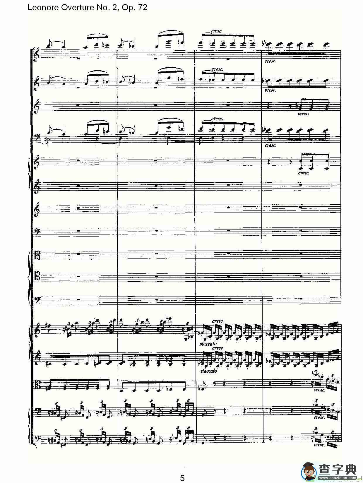 Leonore Overture No. 2，Op. 72简谱