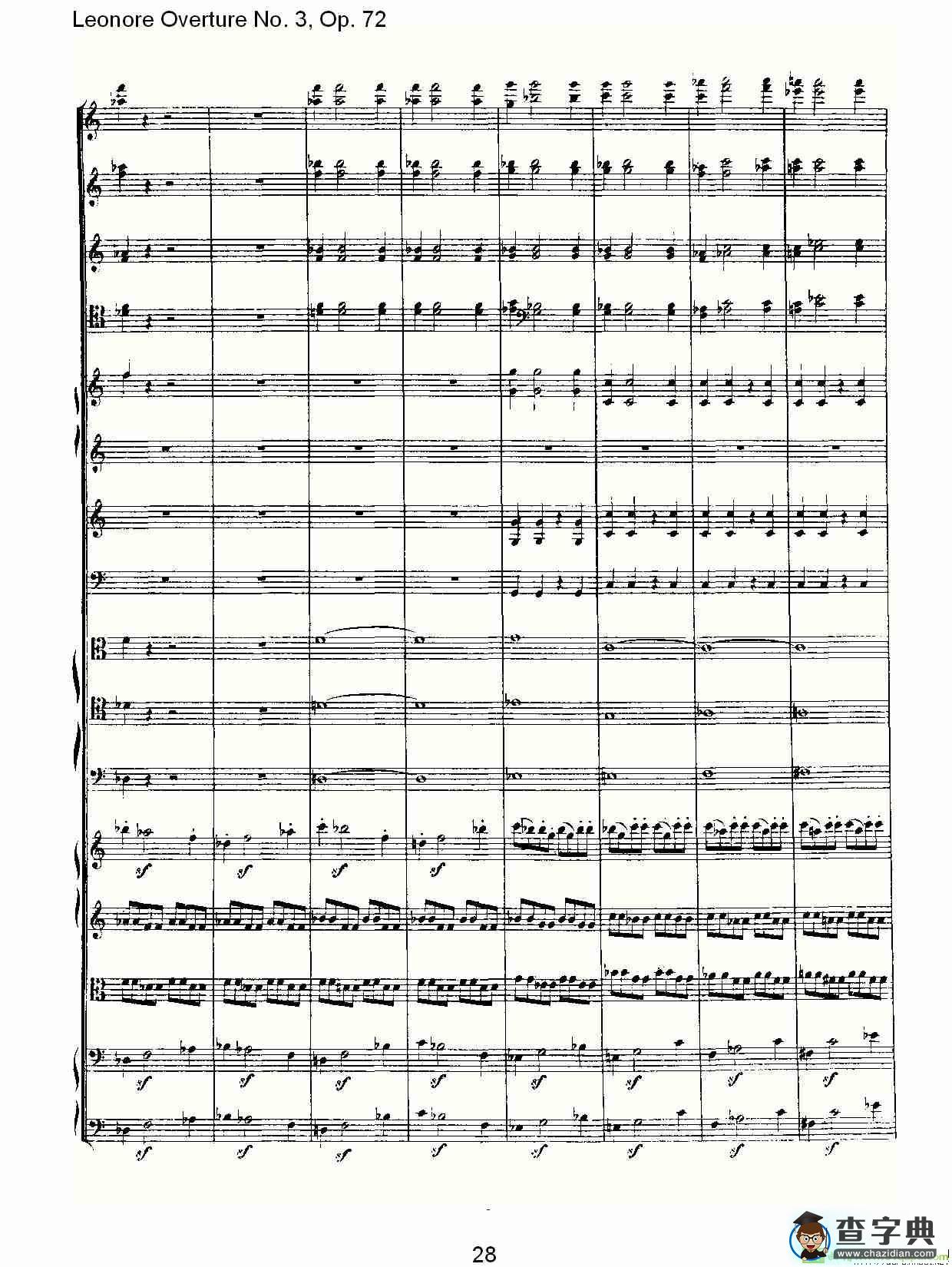Leonore Overture No. 3, Op. 72简谱(路德维西·冯·贝多芬演唱)