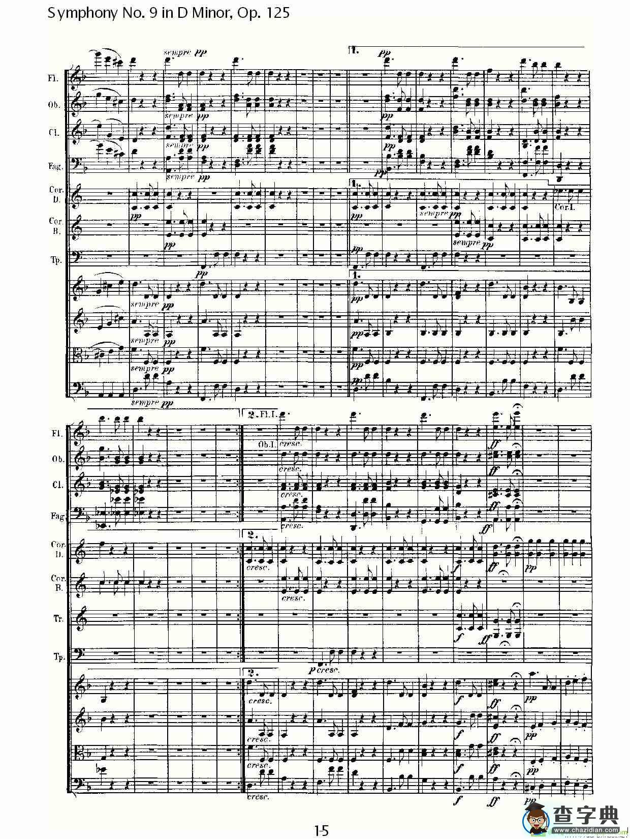 D小调第九交响曲 Op.125第二乐章简谱(路德维西·冯·贝多芬演唱)