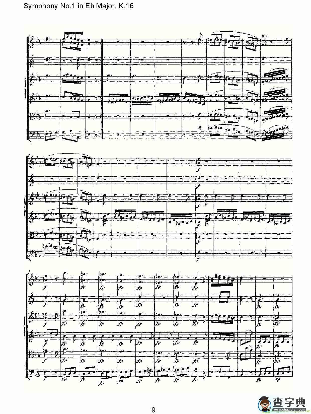Symphony No.1 in Eb Major，K.16简谱