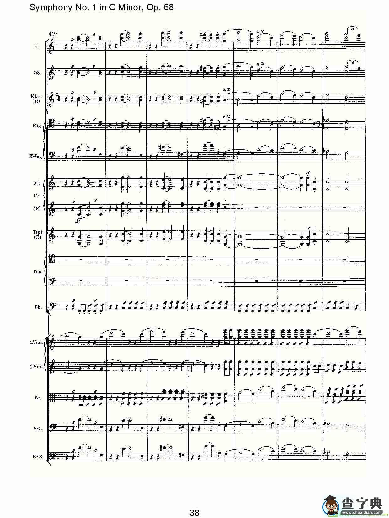 C小调第一交响曲, Op.68 第四乐章简谱(约翰内斯·勃拉姆斯演唱)