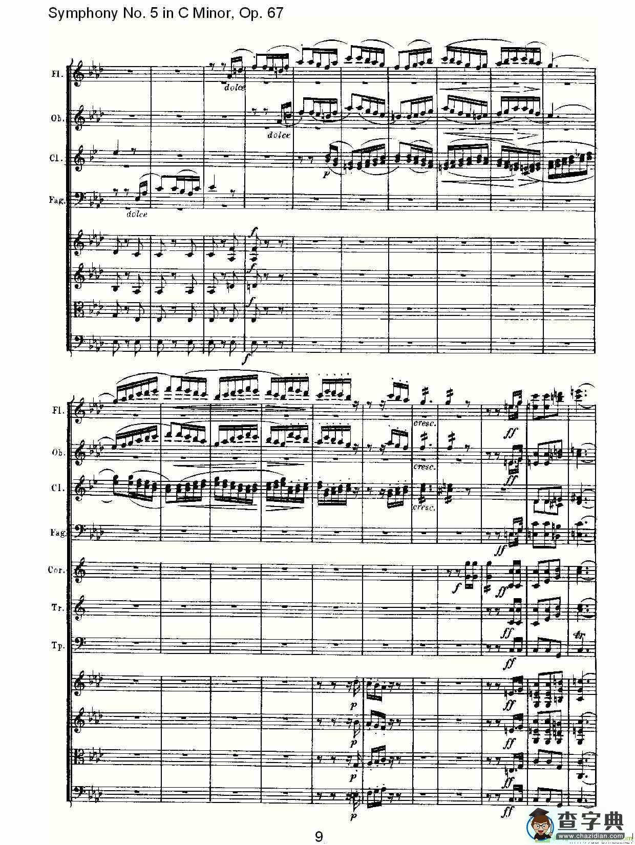 C小调第五交响曲 Op.67第二乐章简谱(路德维西·冯·贝多芬演唱)