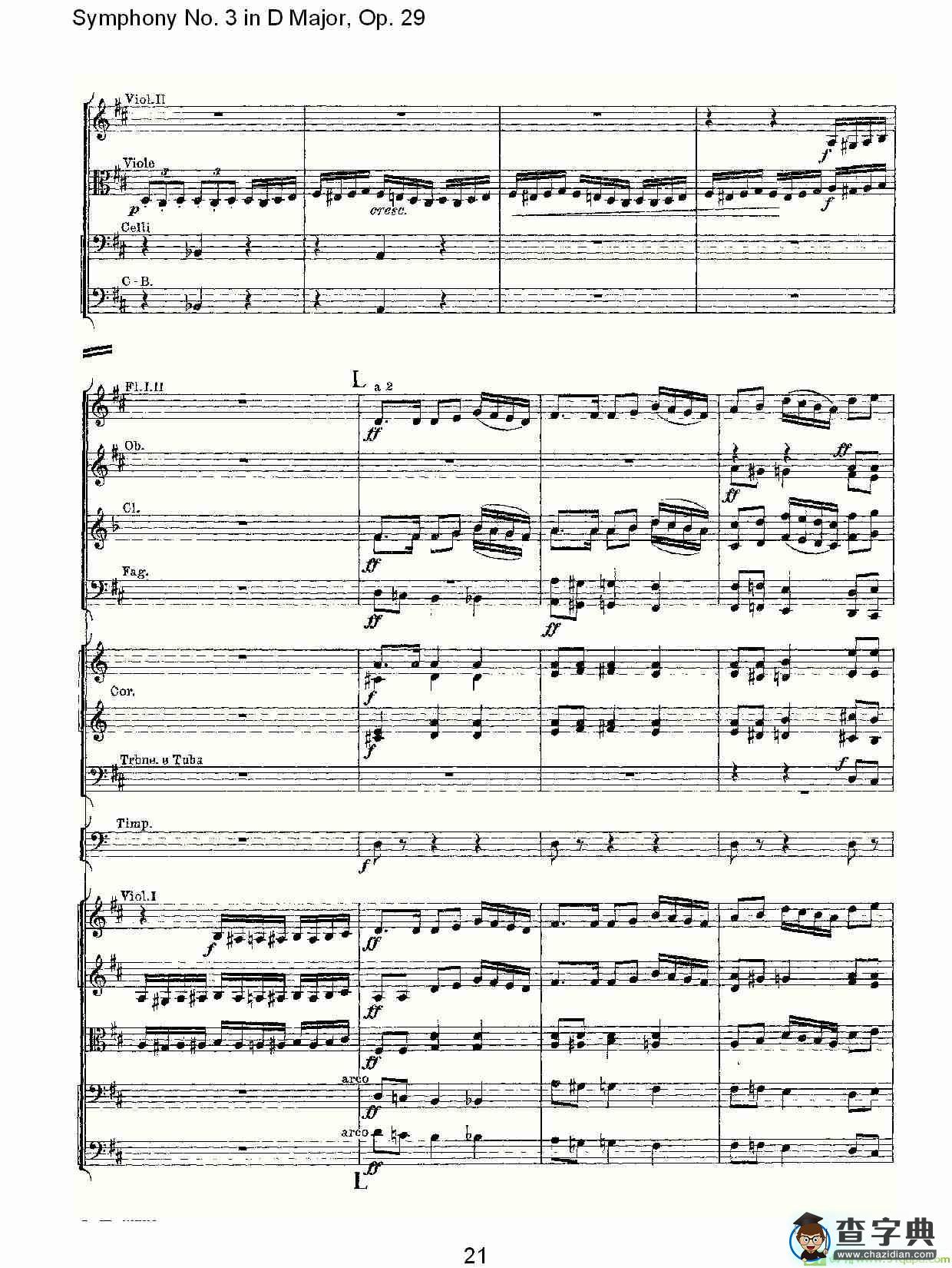 D大调第三交响曲,  Op.29 第五乐章简谱(彼得·伊利奇·柴可夫斯基演唱)