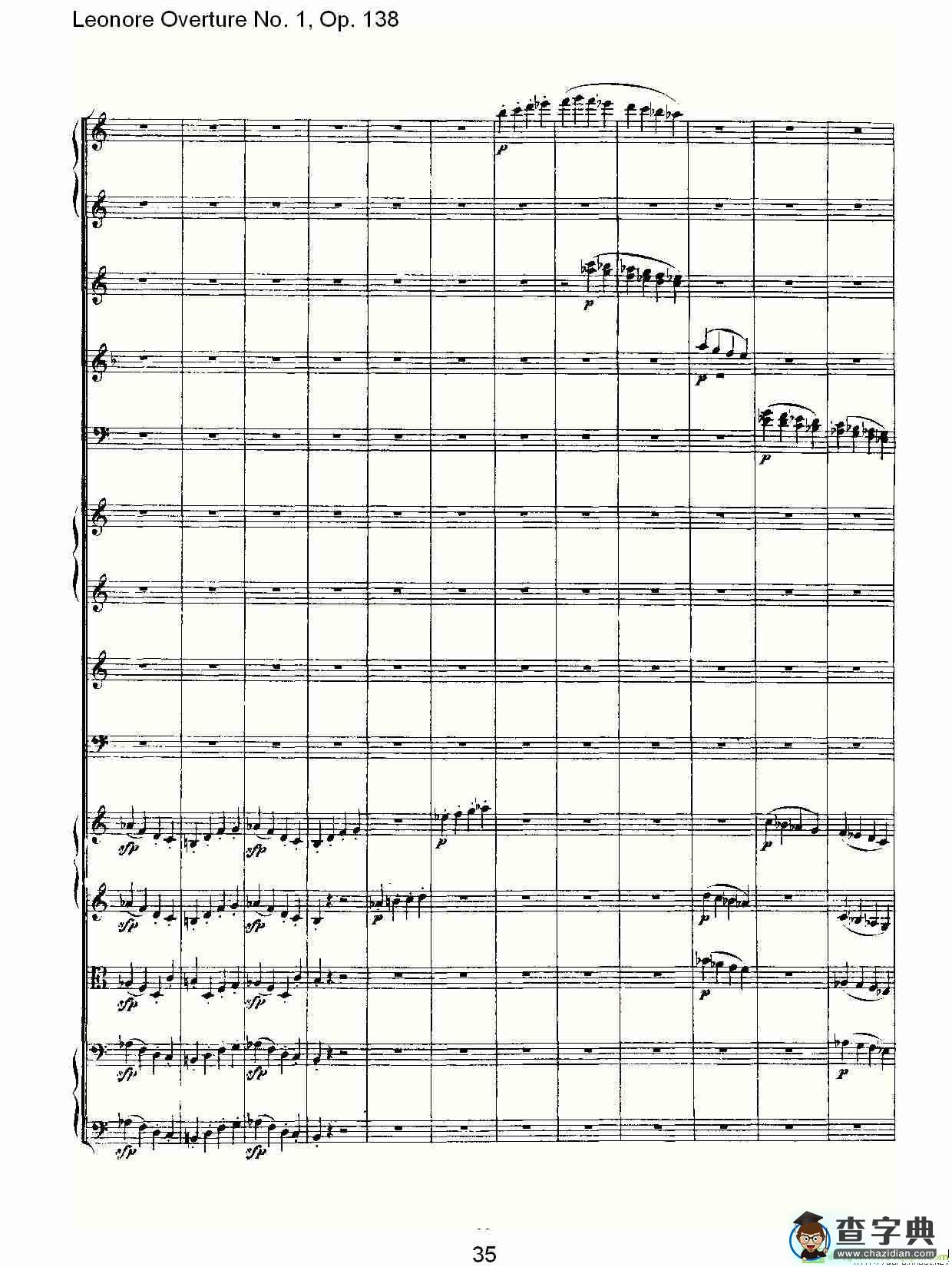 Leonore Overture No. 1, Op. 138简谱(路德维西·冯·贝多芬演唱)