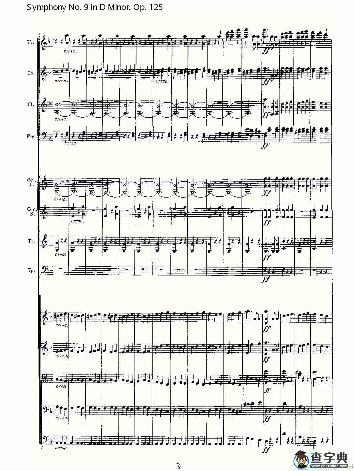 D小调第九交响曲 Op.125第二乐章简谱(路德维西·冯·贝多芬演唱)