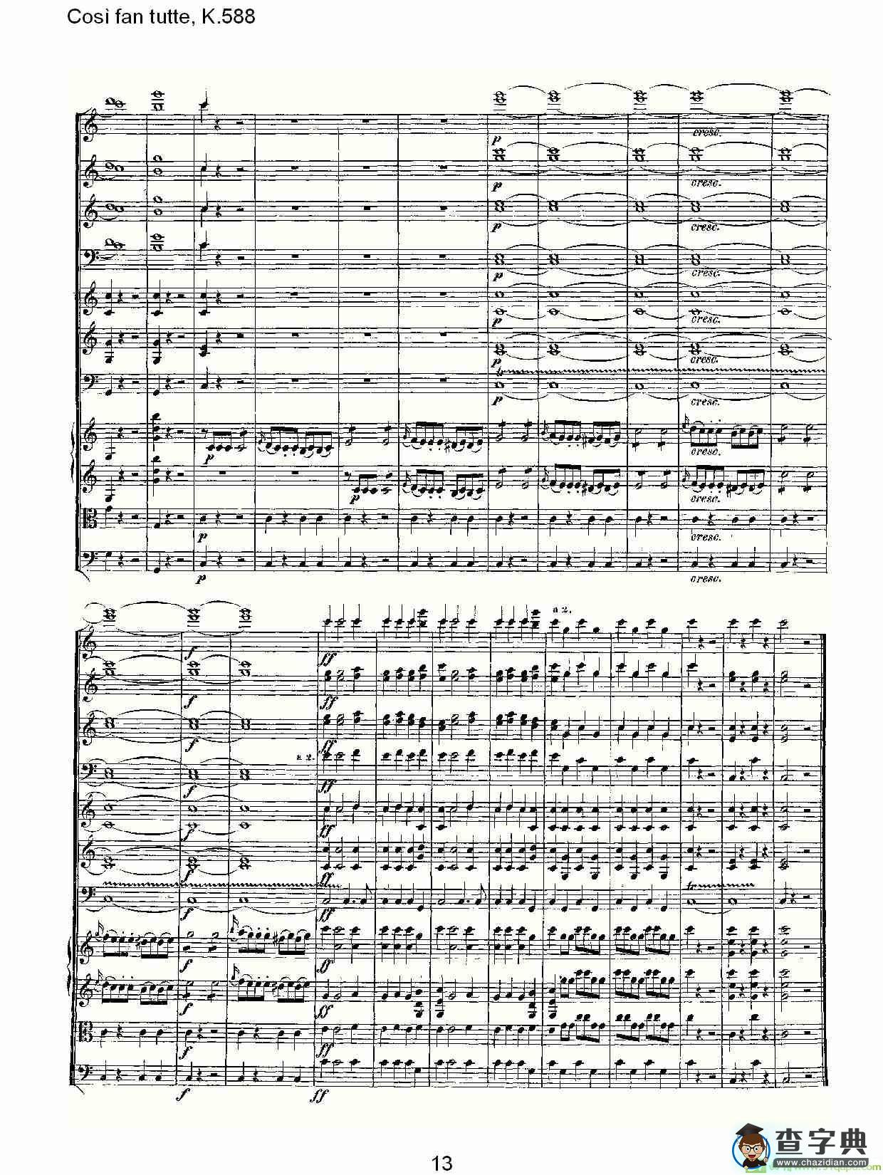 Cosě fan tutte, K.588简谱
