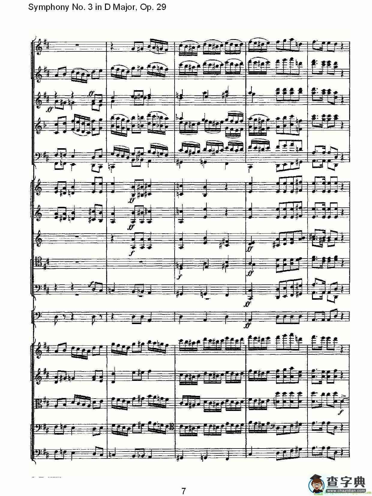 D大调第三交响曲,  Op.29 第五乐章简谱(彼得·伊利奇·柴可夫斯基演唱)