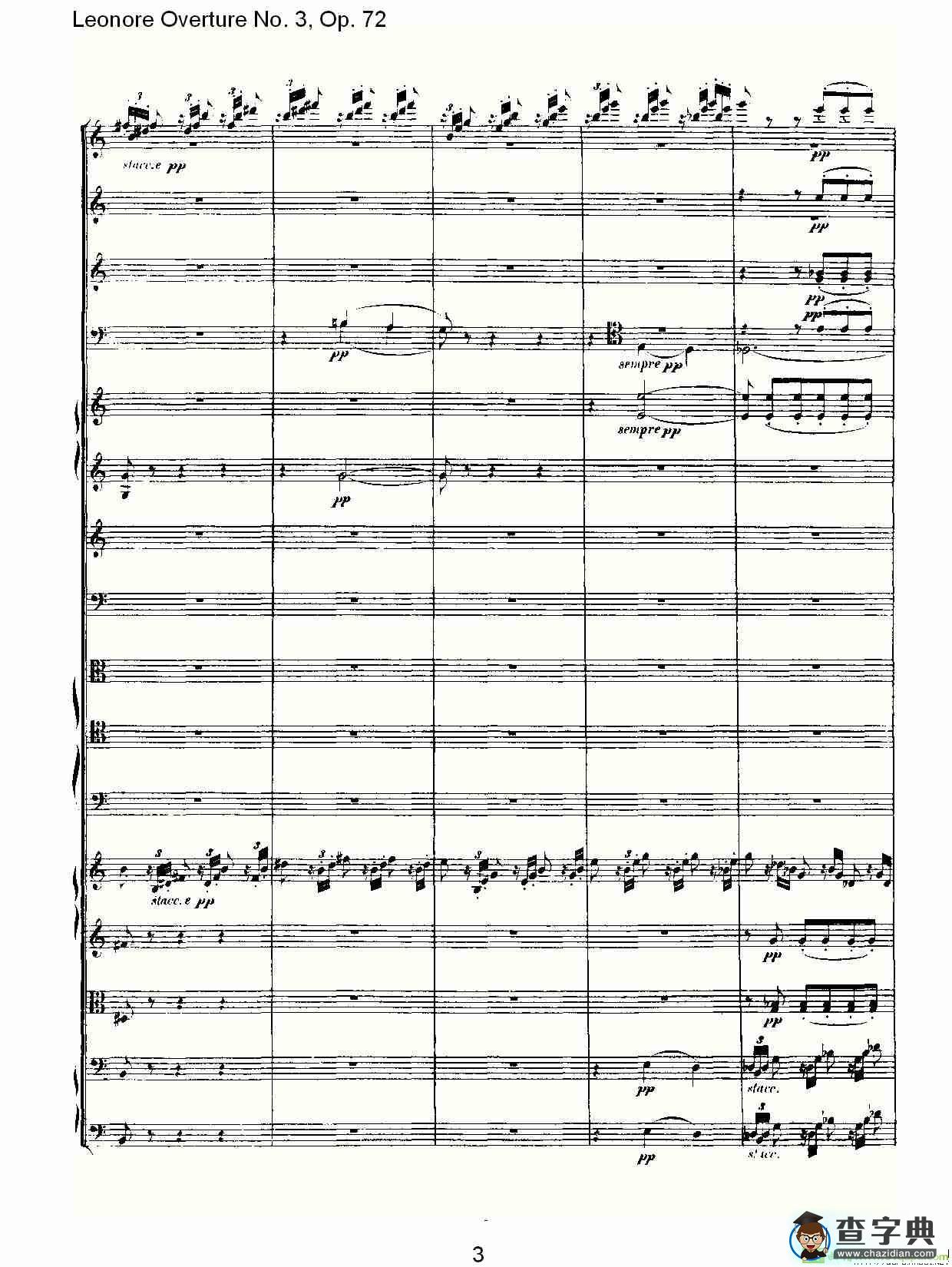 Leonore Overture No. 3, Op. 72简谱(路德维西·冯·贝多芬演唱)
