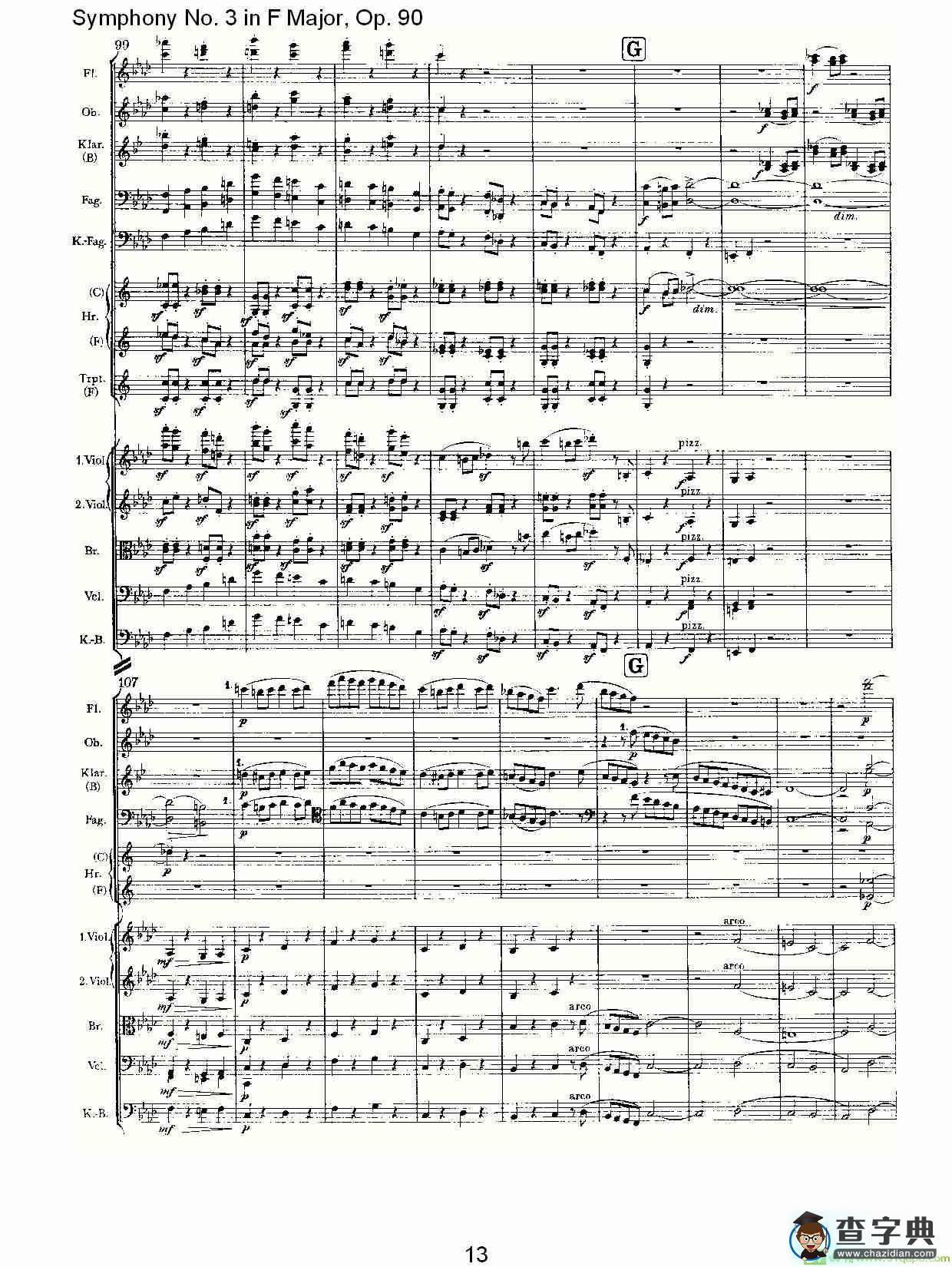 F大调第三交响曲, Op.90第四乐章简谱(约翰内斯·勃拉姆斯演唱)