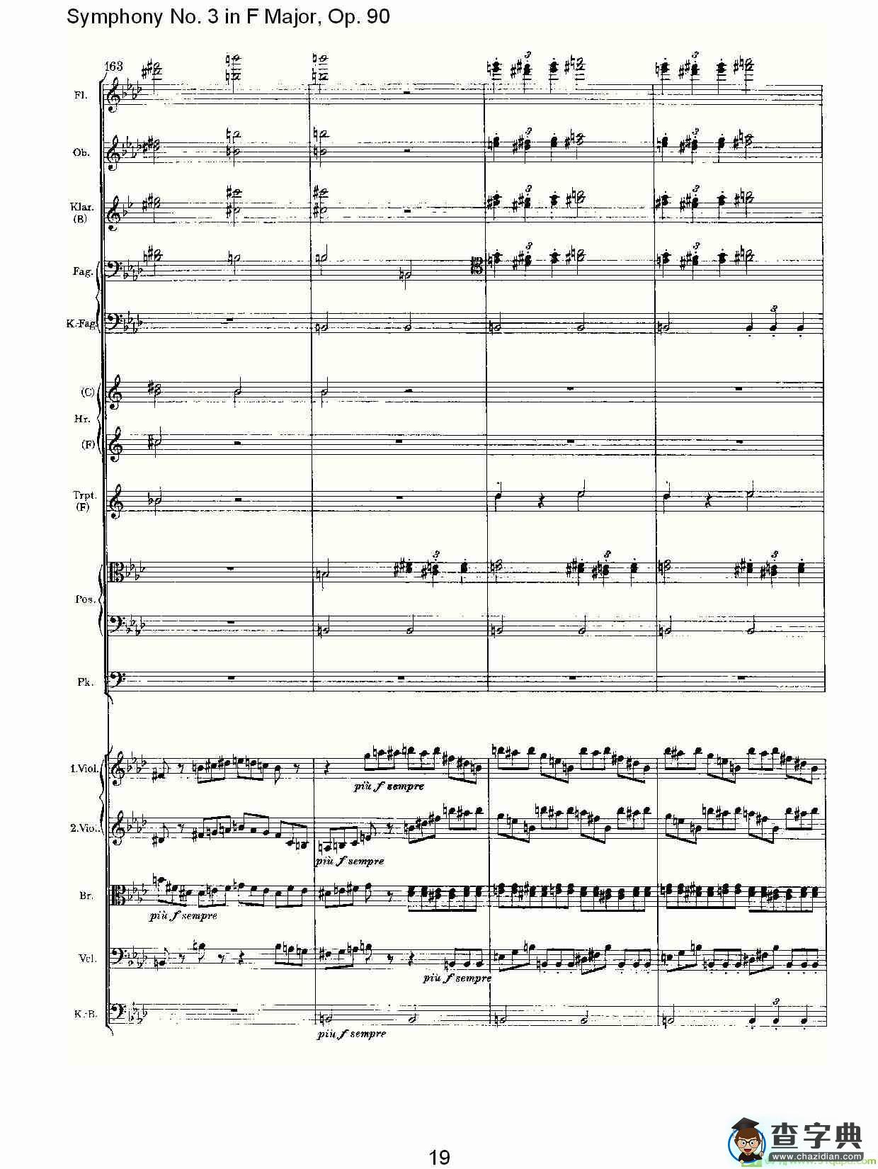 F大调第三交响曲, Op.90第四乐章简谱(约翰内斯·勃拉姆斯演唱)