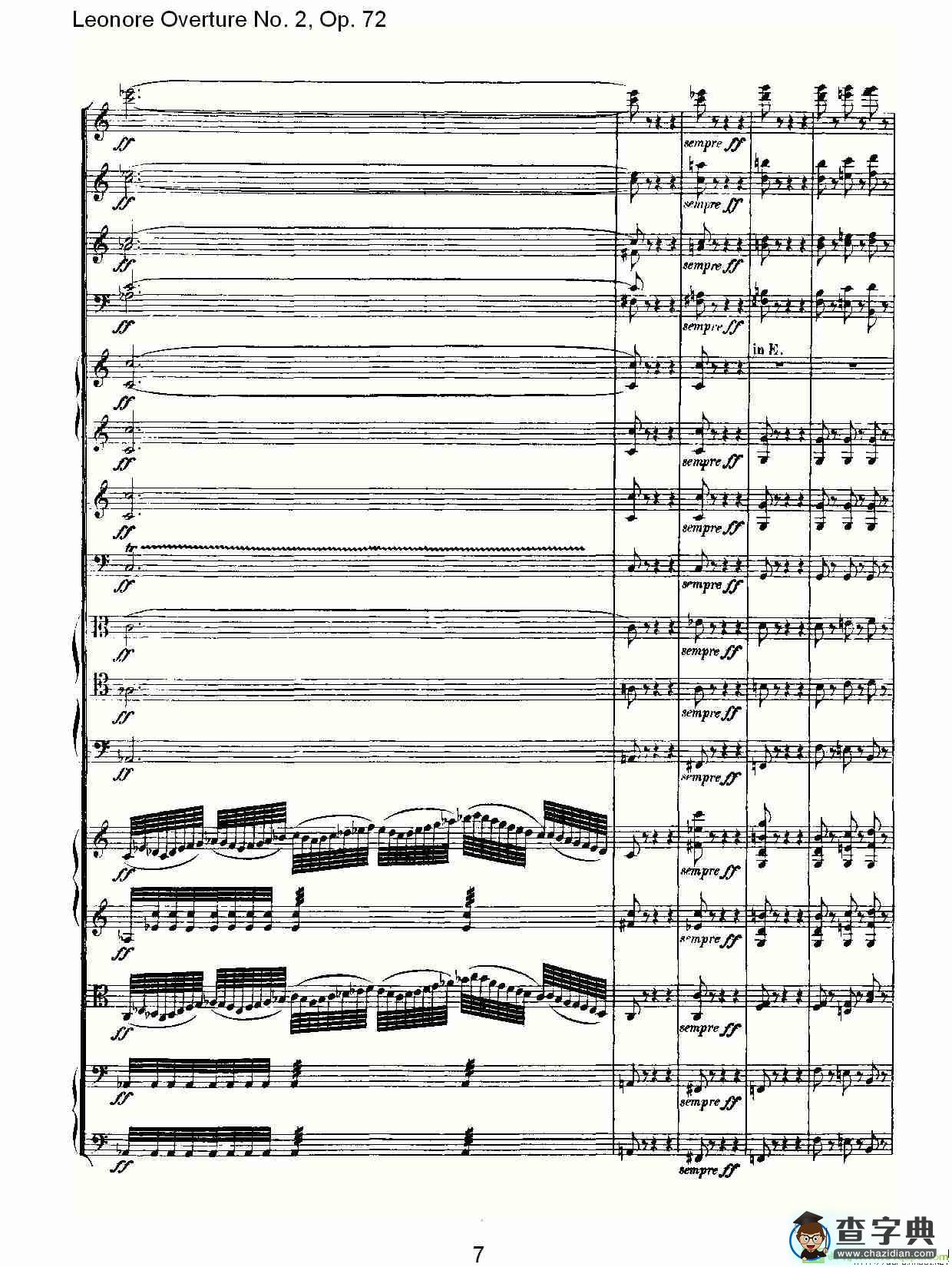 Leonore Overture No. 2，Op. 72简谱