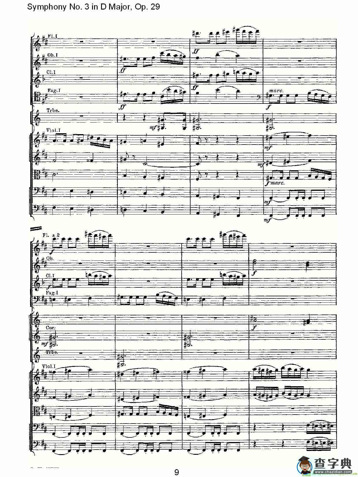 D大调第三交响曲,  Op.29 第五乐章简谱(彼得·伊利奇·柴可夫斯基演唱)