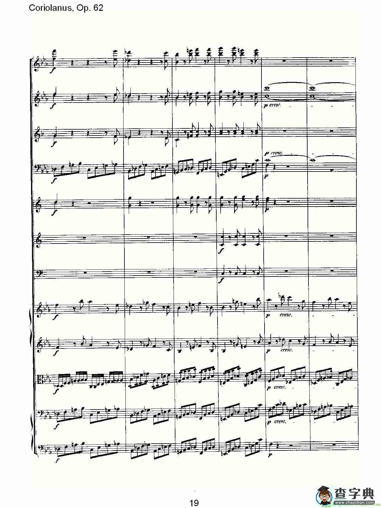 Coriolanus，Op.62简谱