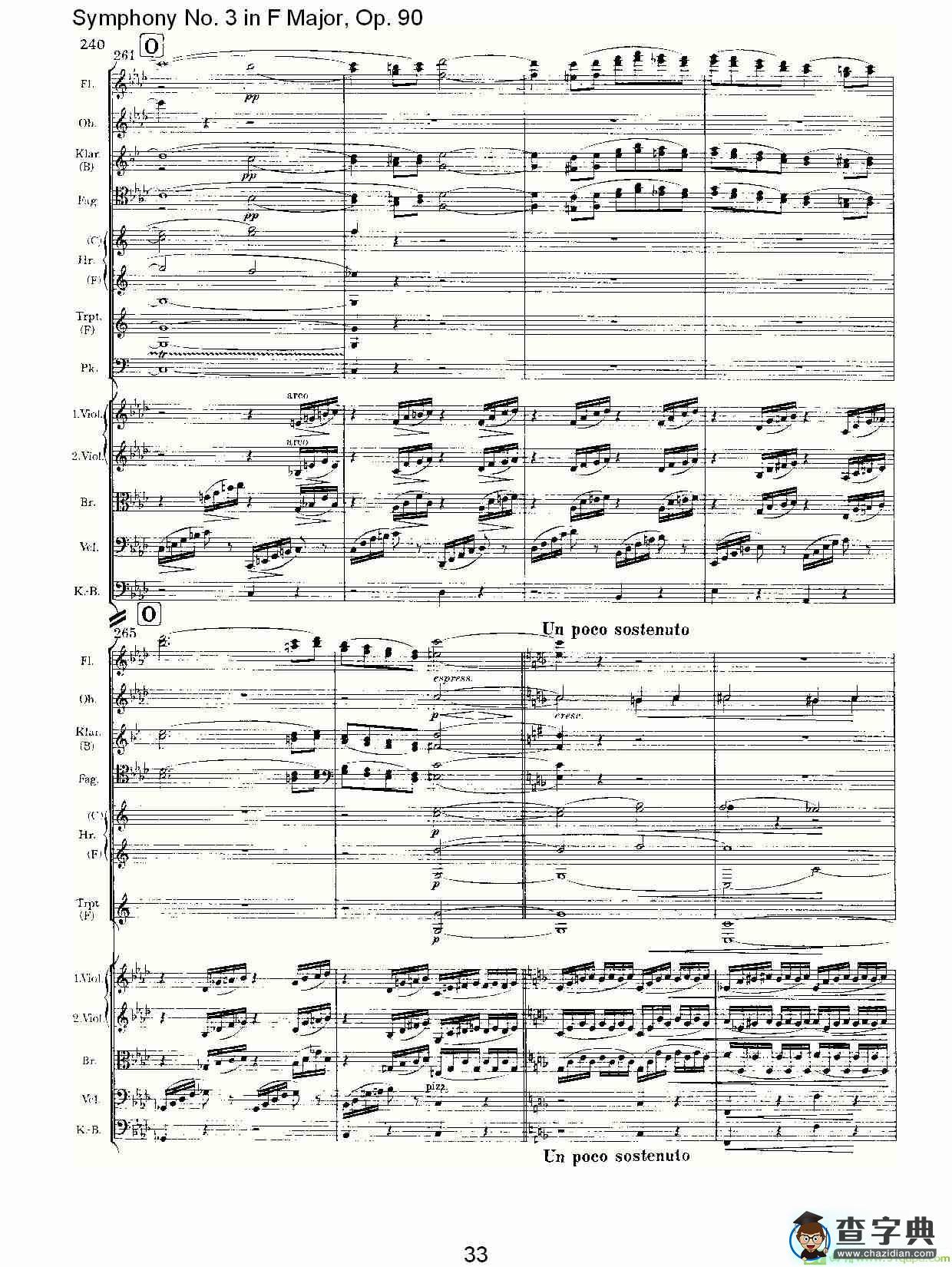 F大调第三交响曲, Op.90第四乐章简谱(约翰内斯·勃拉姆斯演唱)