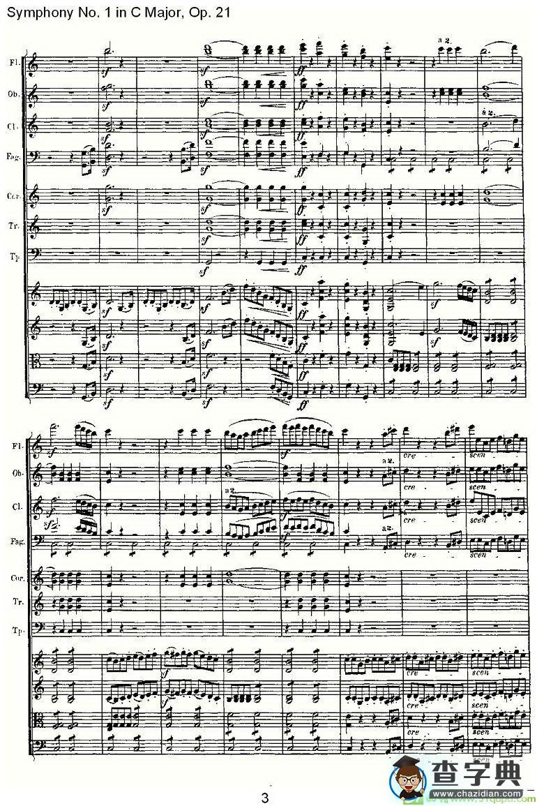 Symphony No. 1 in C Major, Op. 21简谱(贝多芬演唱)