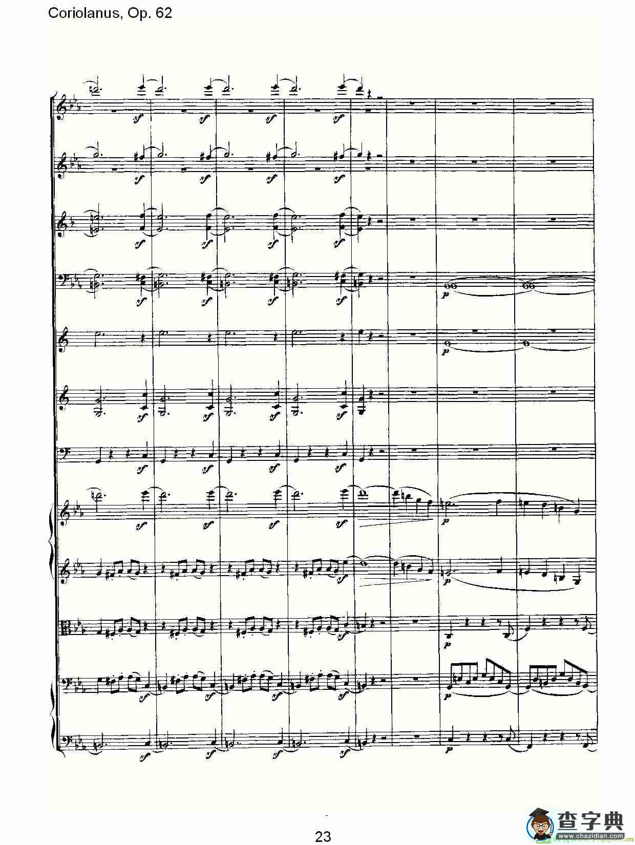 Coriolanus，Op.62简谱