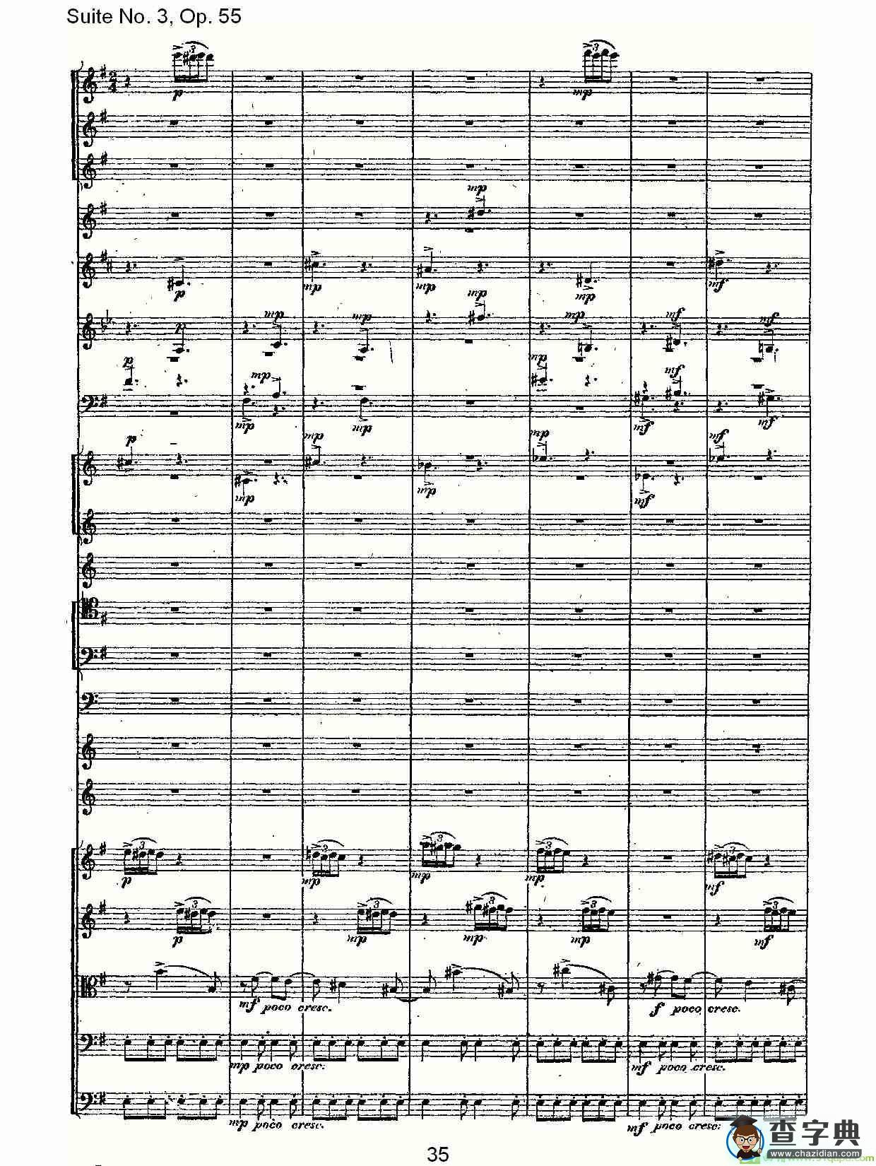 Suite No. 3, Op.55  第三套曲,Op.55第三乐章简谱(伊利奇·柴可夫斯基演唱)