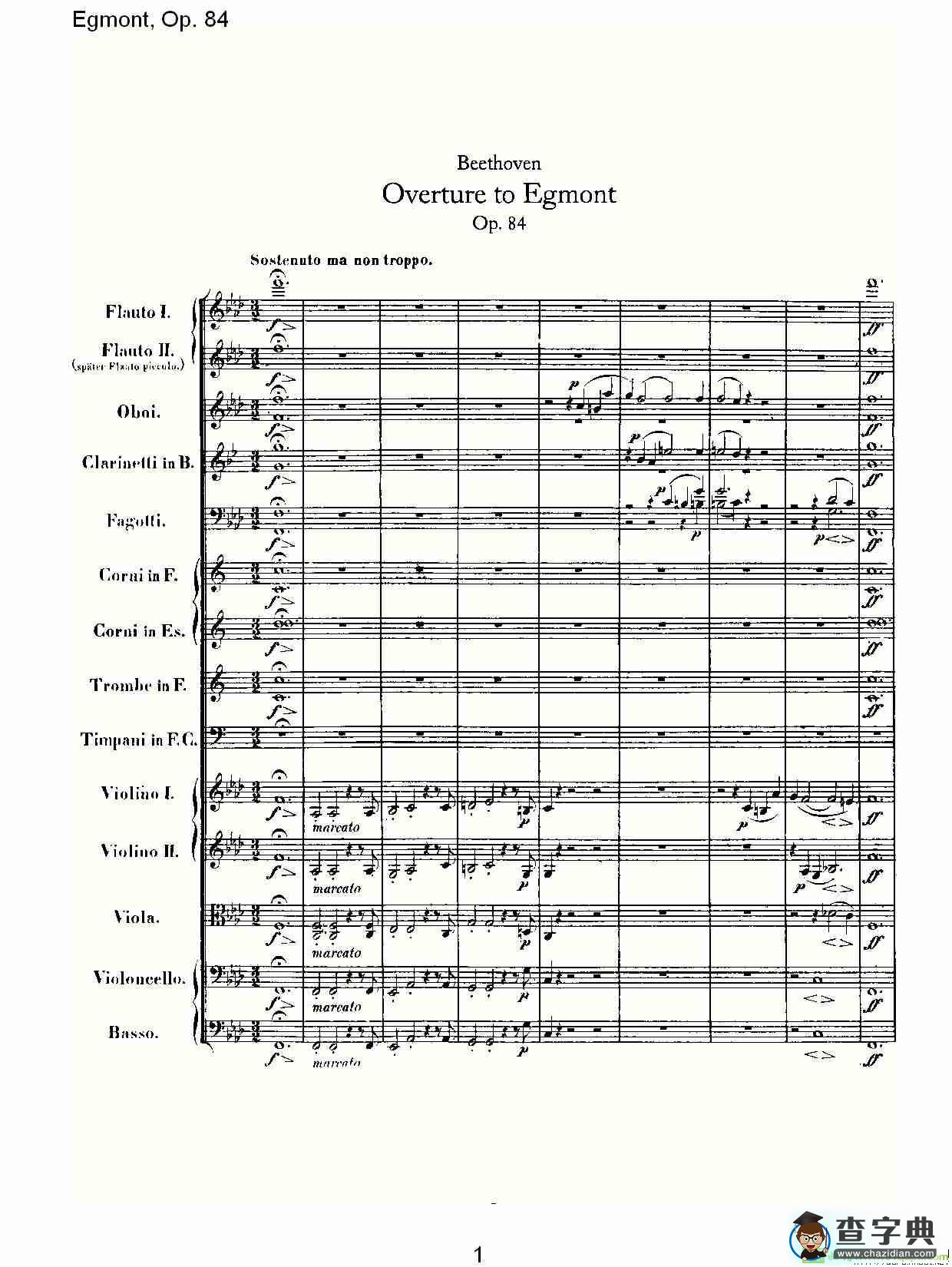 Egmont，Op. 84简谱