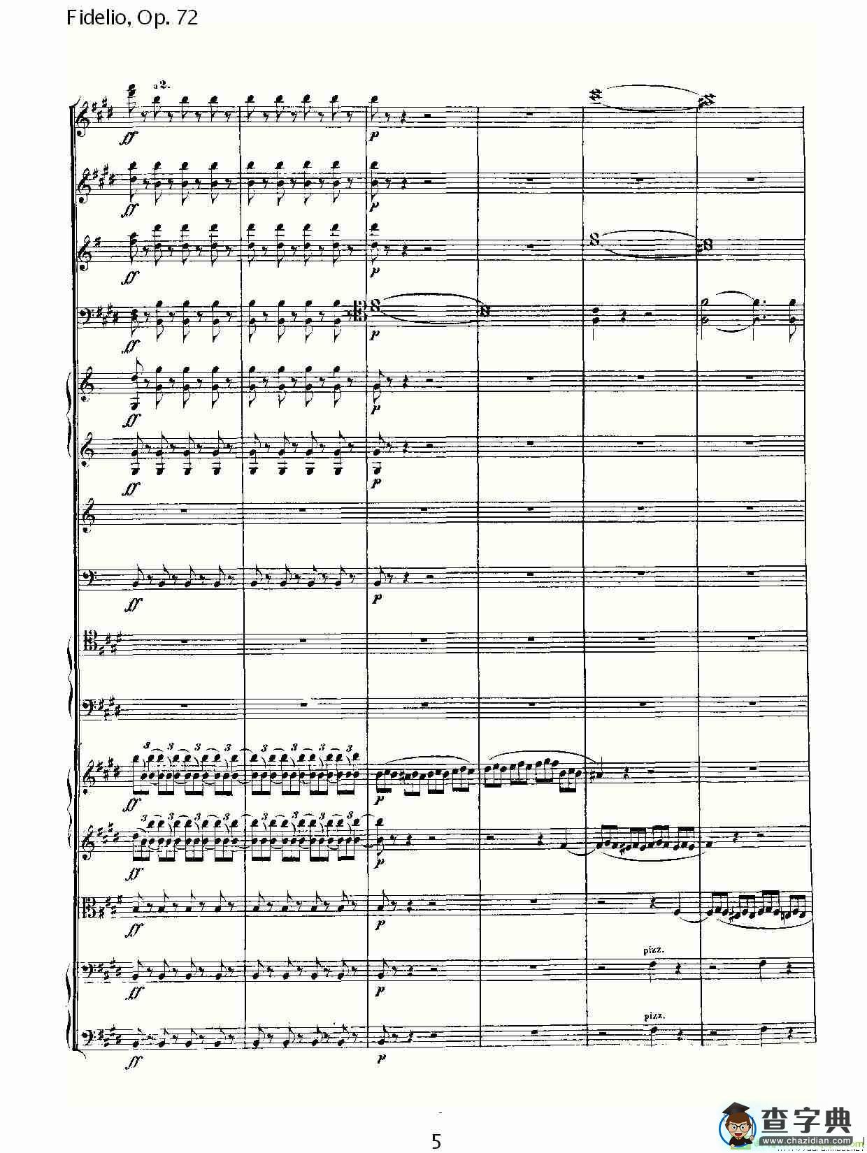 Fidelio，Op.72简谱