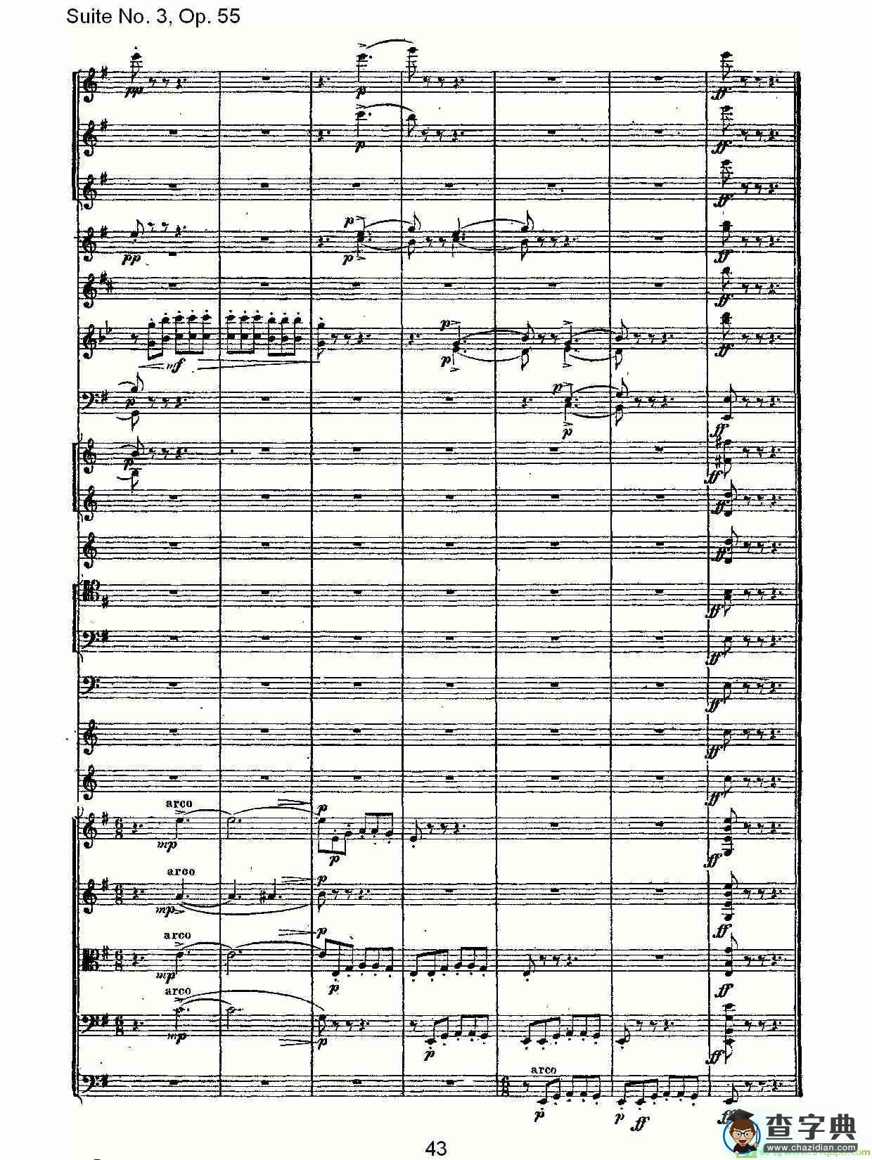 Suite No. 3, Op.55  第三套曲,Op.55第三乐章简谱(伊利奇·柴可夫斯基演唱)