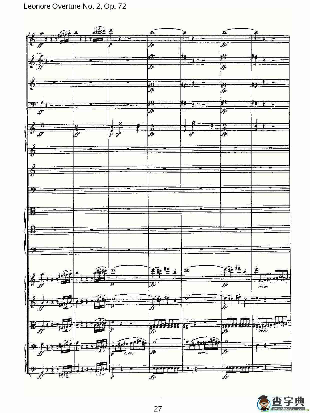 Leonore Overture No. 2，Op. 72简谱