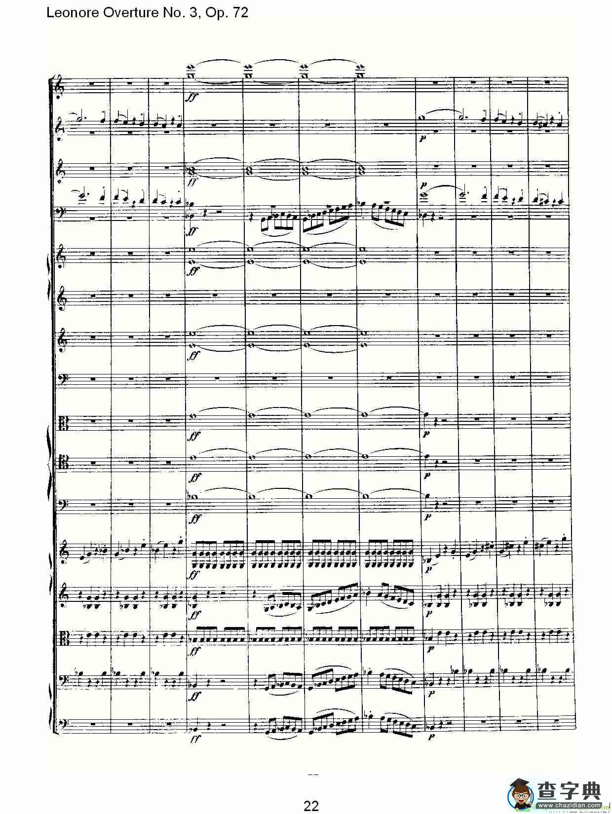 Leonore Overture No. 3, Op. 72简谱(路德维西·冯·贝多芬演唱)
