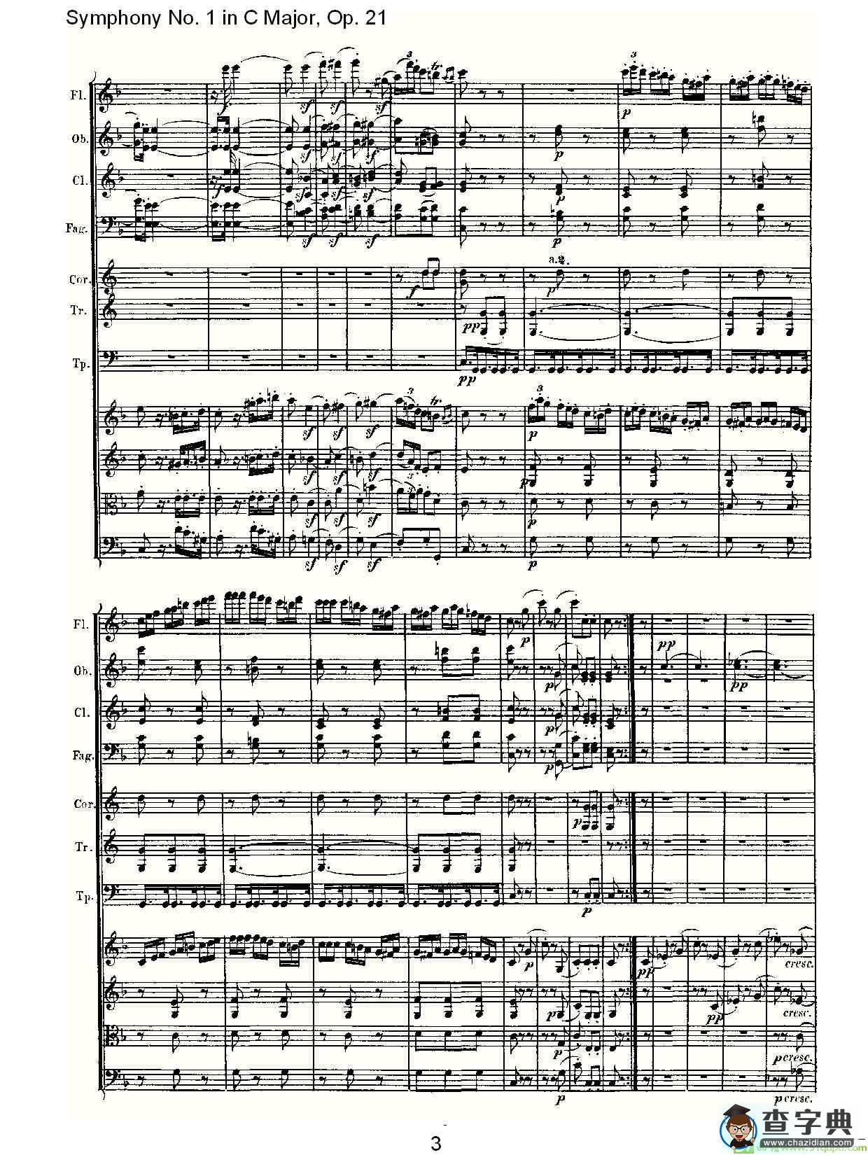 Symphony No. 1 in C Major, Op. 21简谱(路德维西·冯·贝多芬演唱)