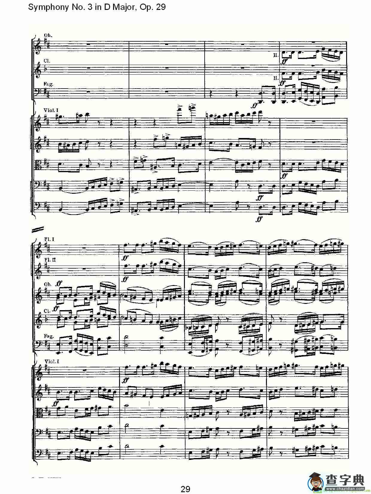 D大调第三交响曲,  Op.29 第五乐章简谱(彼得·伊利奇·柴可夫斯基演唱)