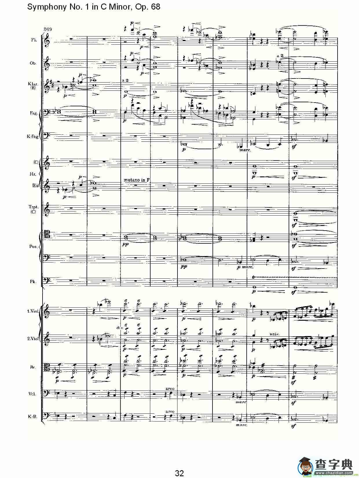 C小调第一交响曲, Op.68 第四乐章简谱(约翰内斯·勃拉姆斯演唱)