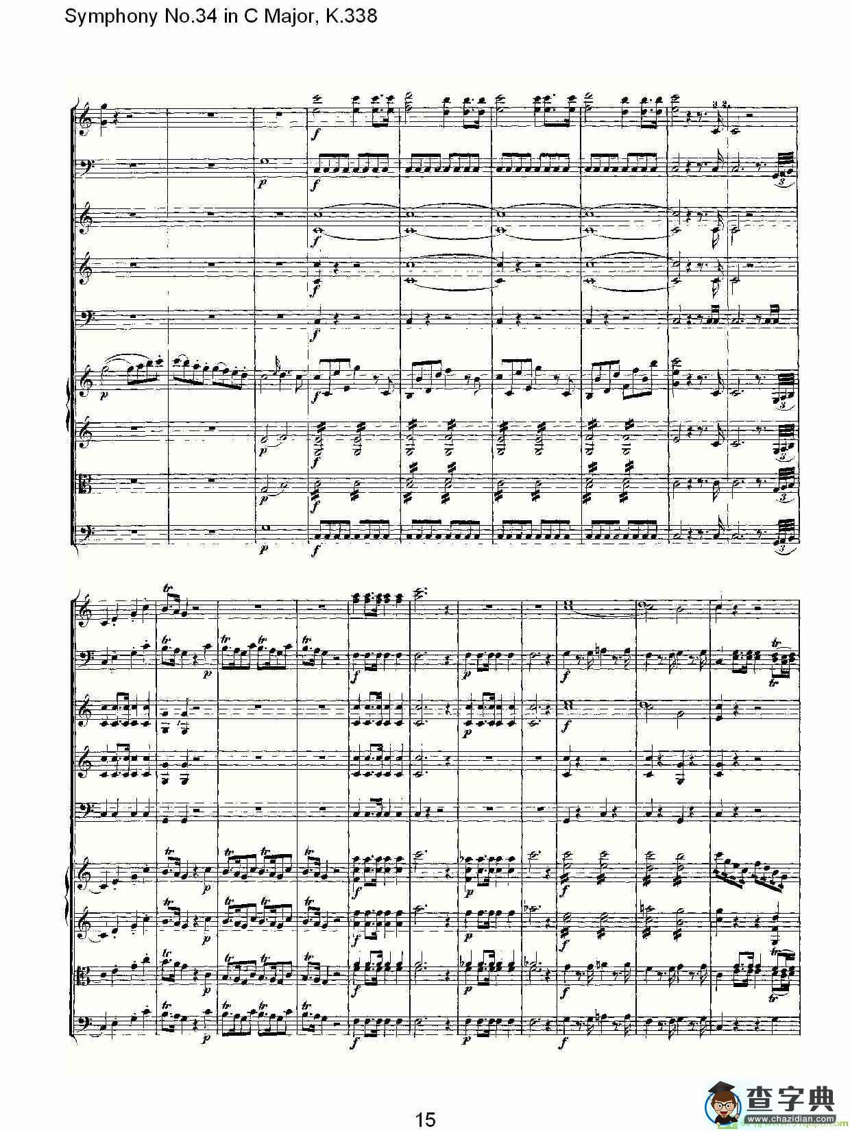 Symphony No.34 in C Major, K.338简谱