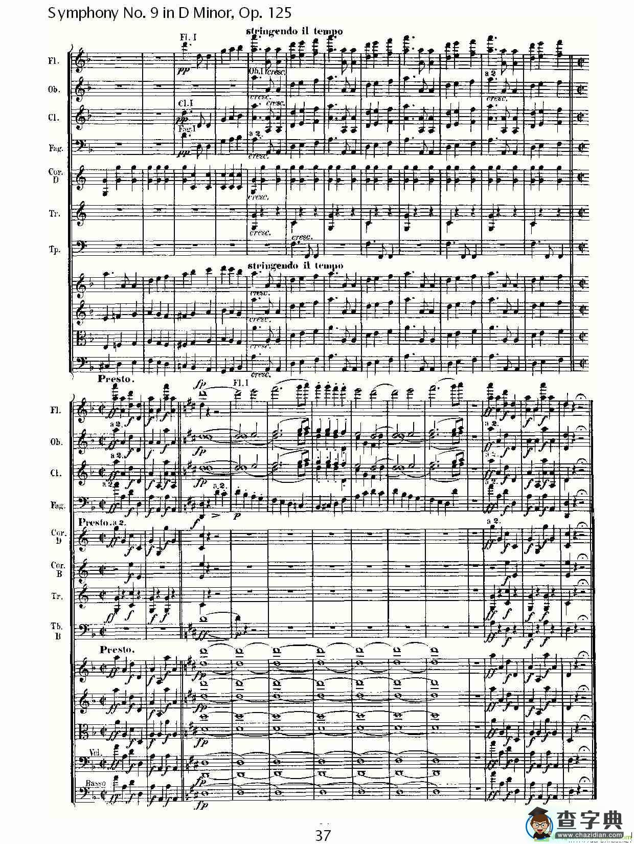 D小调第九交响曲 Op.125第二乐章简谱(路德维西·冯·贝多芬演唱)