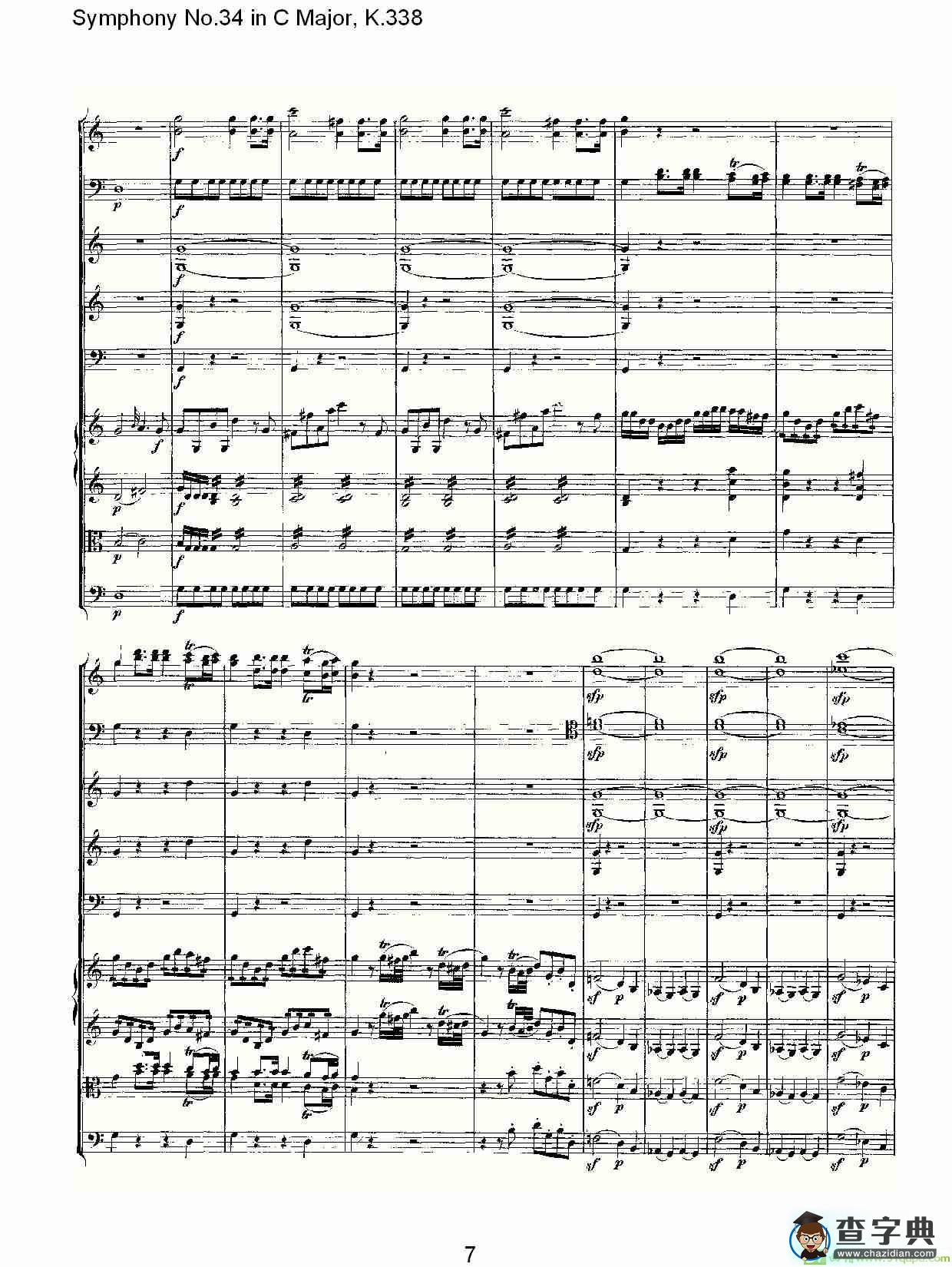 Symphony No.34 in C Major, K.338简谱