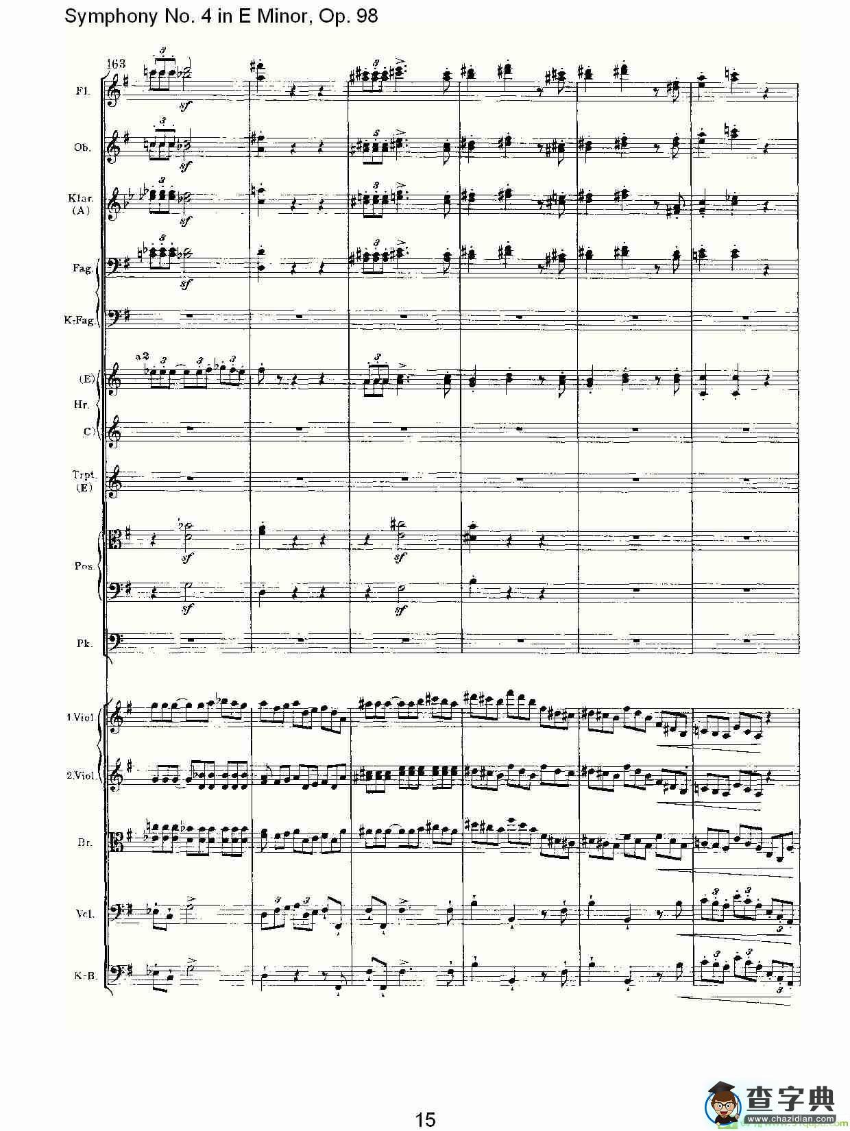 E小调第四交响曲, Op.98 第四乐章简谱(约翰内斯·勃拉姆斯演唱)