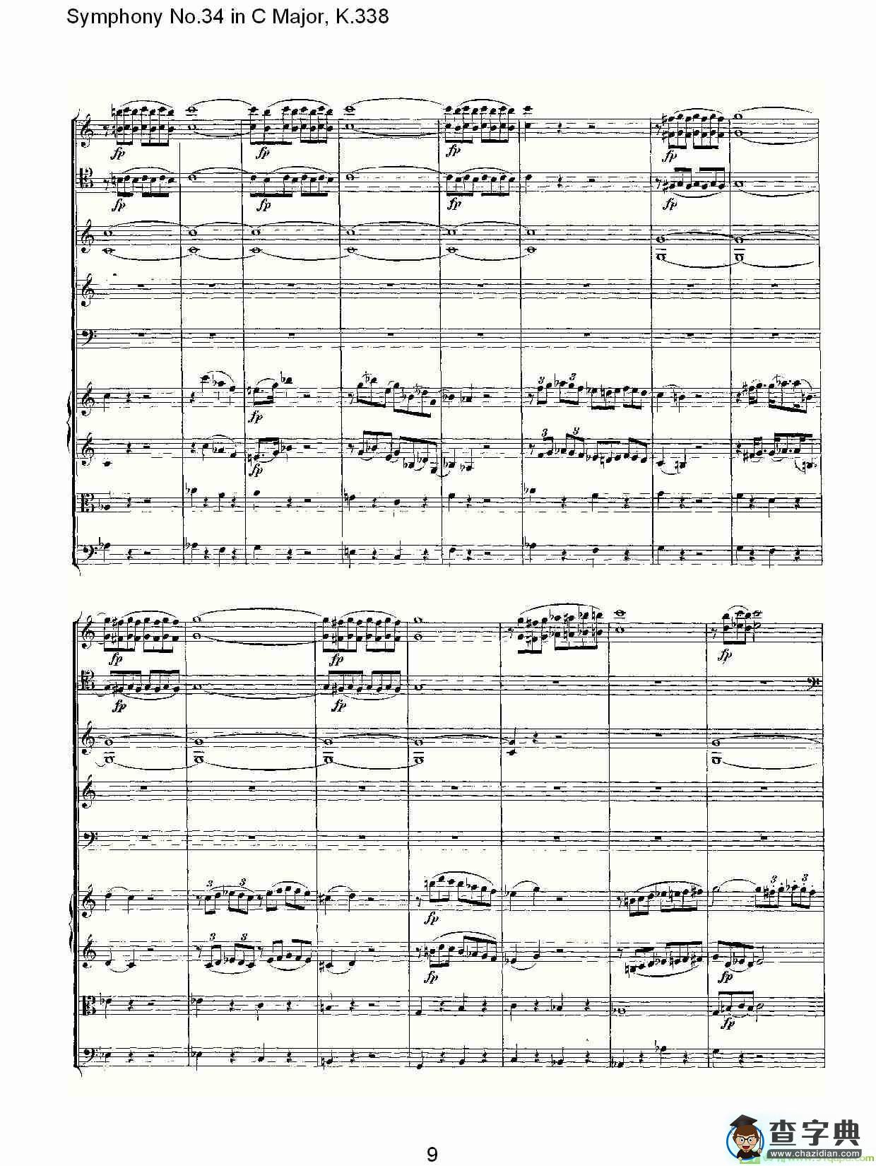 Symphony No.34 in C Major, K.338简谱