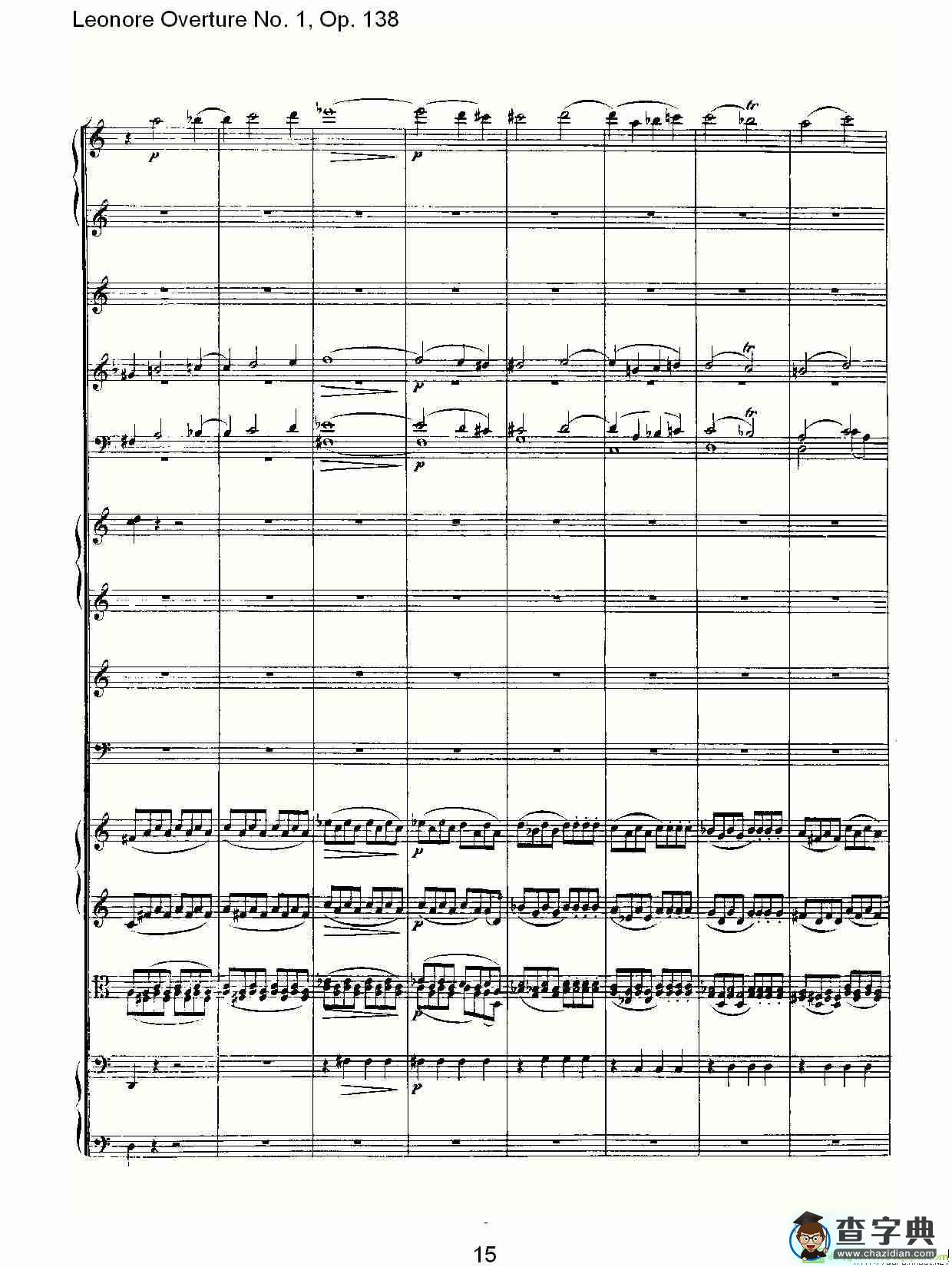 Leonore Overture No. 1, Op. 138简谱(路德维西·冯·贝多芬演唱)