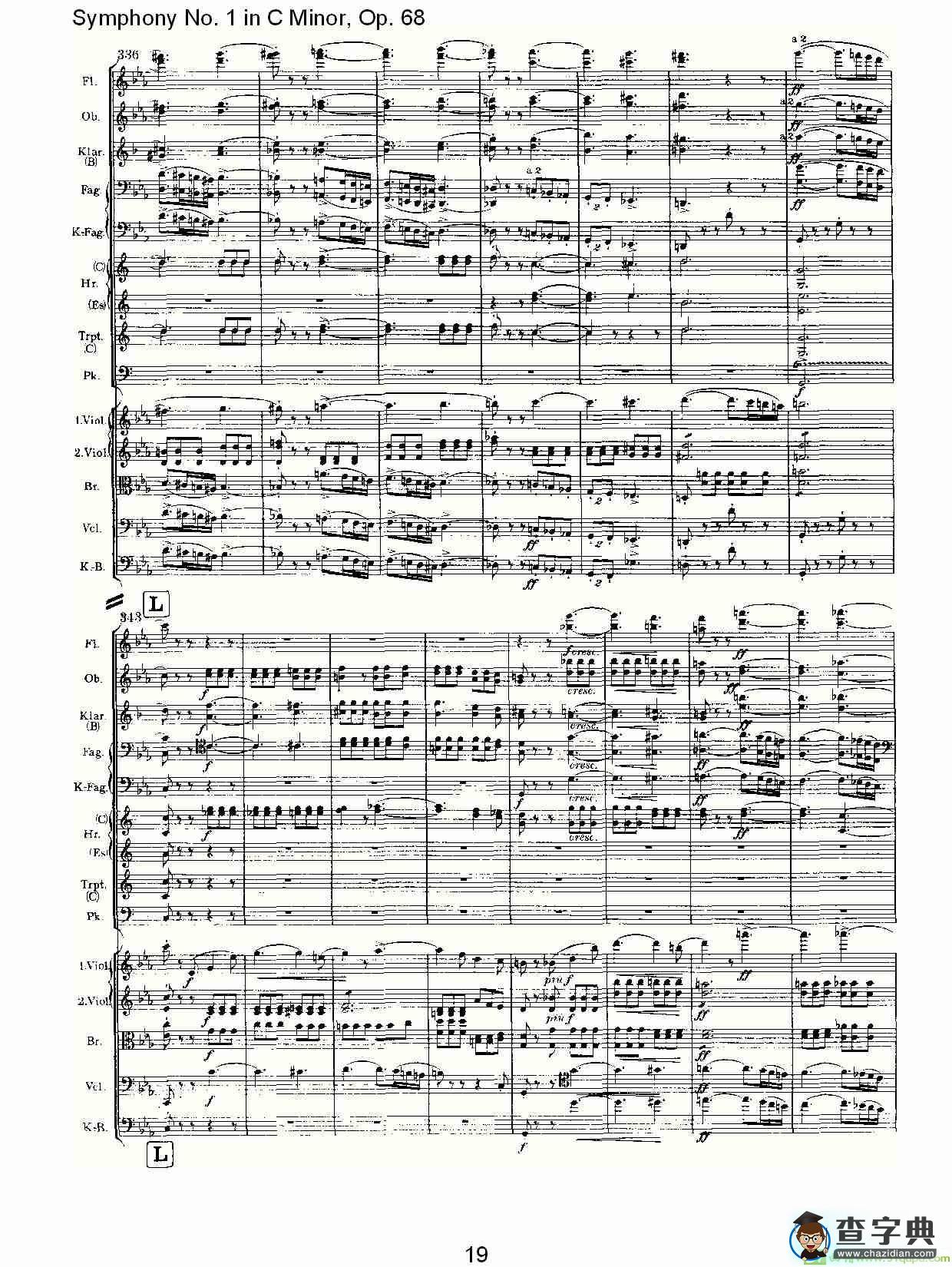 C小调第一交响曲, Op.68 第一乐章简谱(约翰内斯·勃拉姆斯演唱)