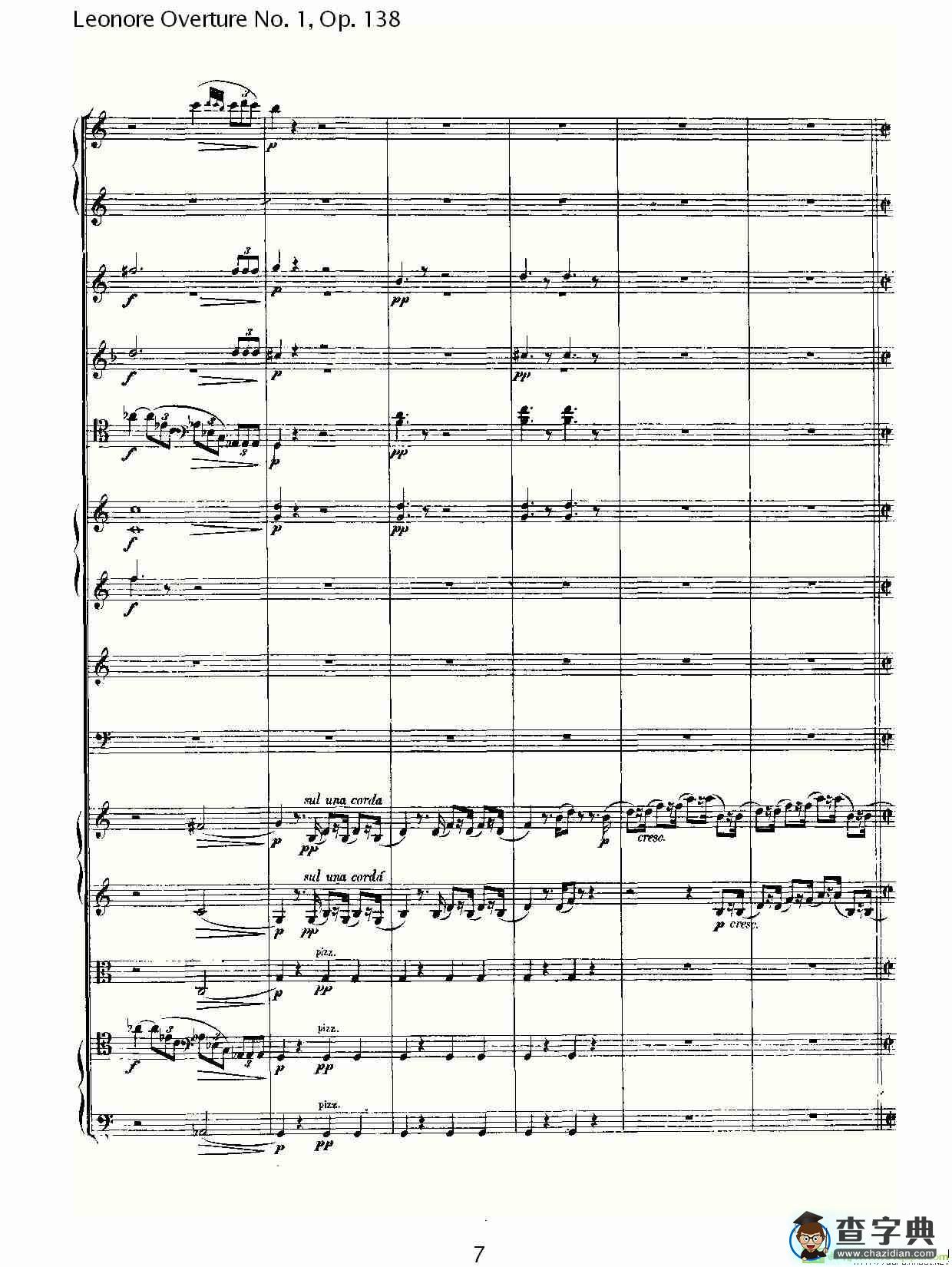 Leonore Overture No. 1, Op. 138简谱(路德维西·冯·贝多芬演唱)