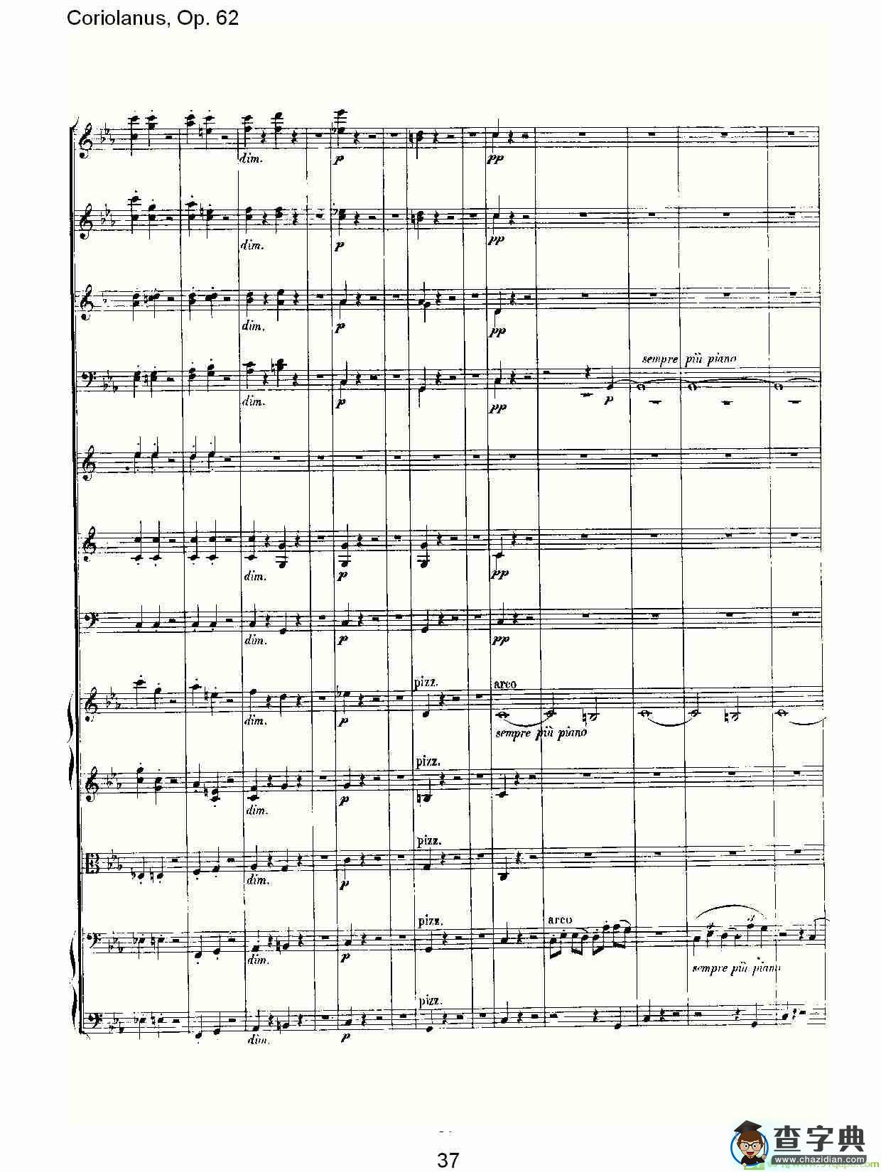 Coriolanus，Op.62简谱
