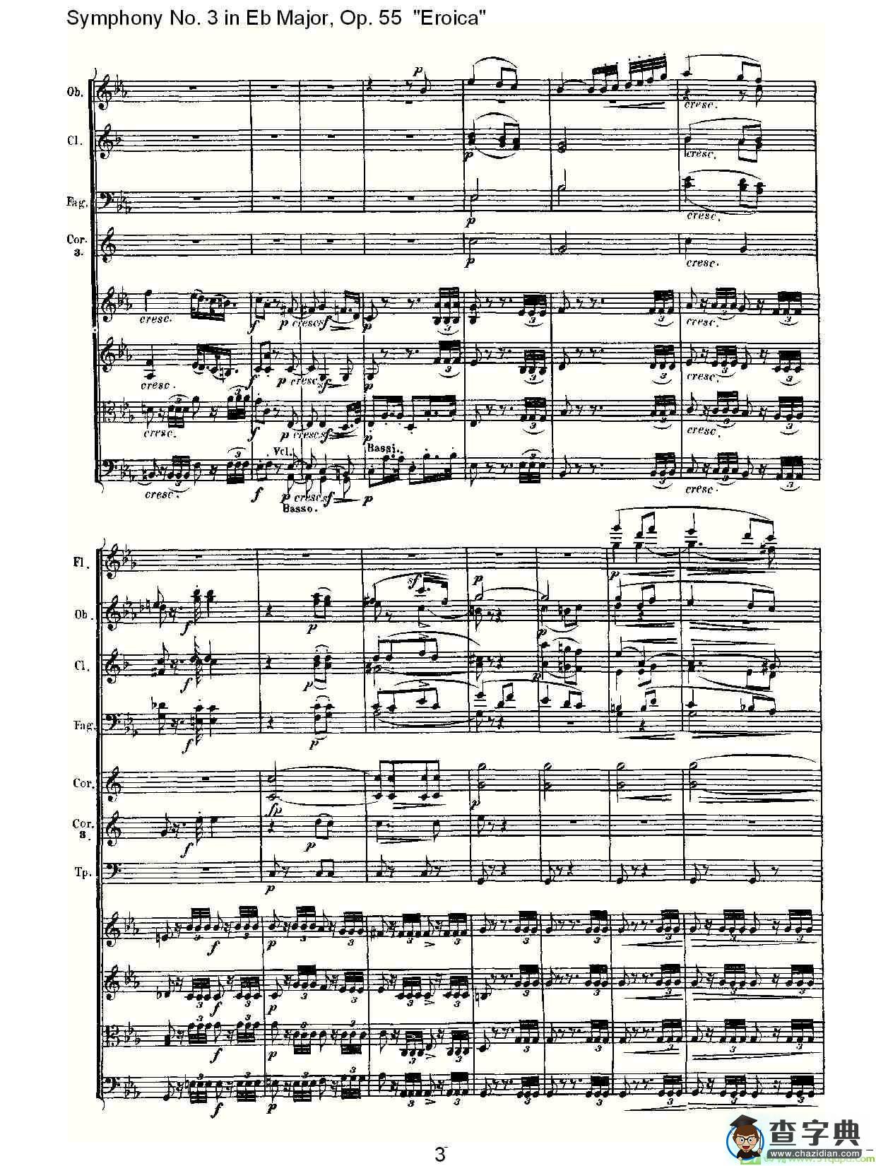 英雄交响曲简谱(路德维西·冯·贝多芬演唱)