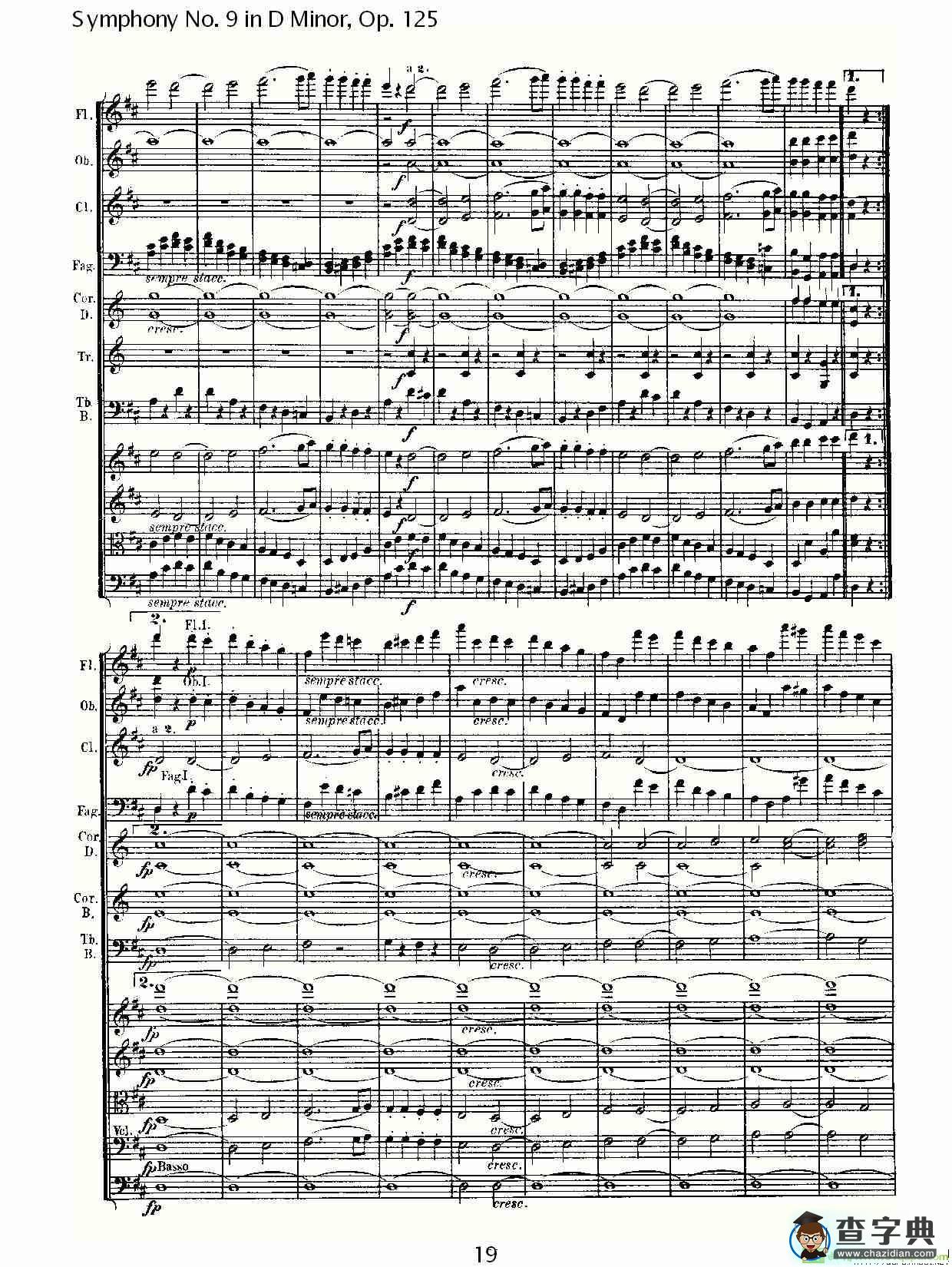 D小调第九交响曲 Op.125第二乐章简谱(路德维西·冯·贝多芬演唱)