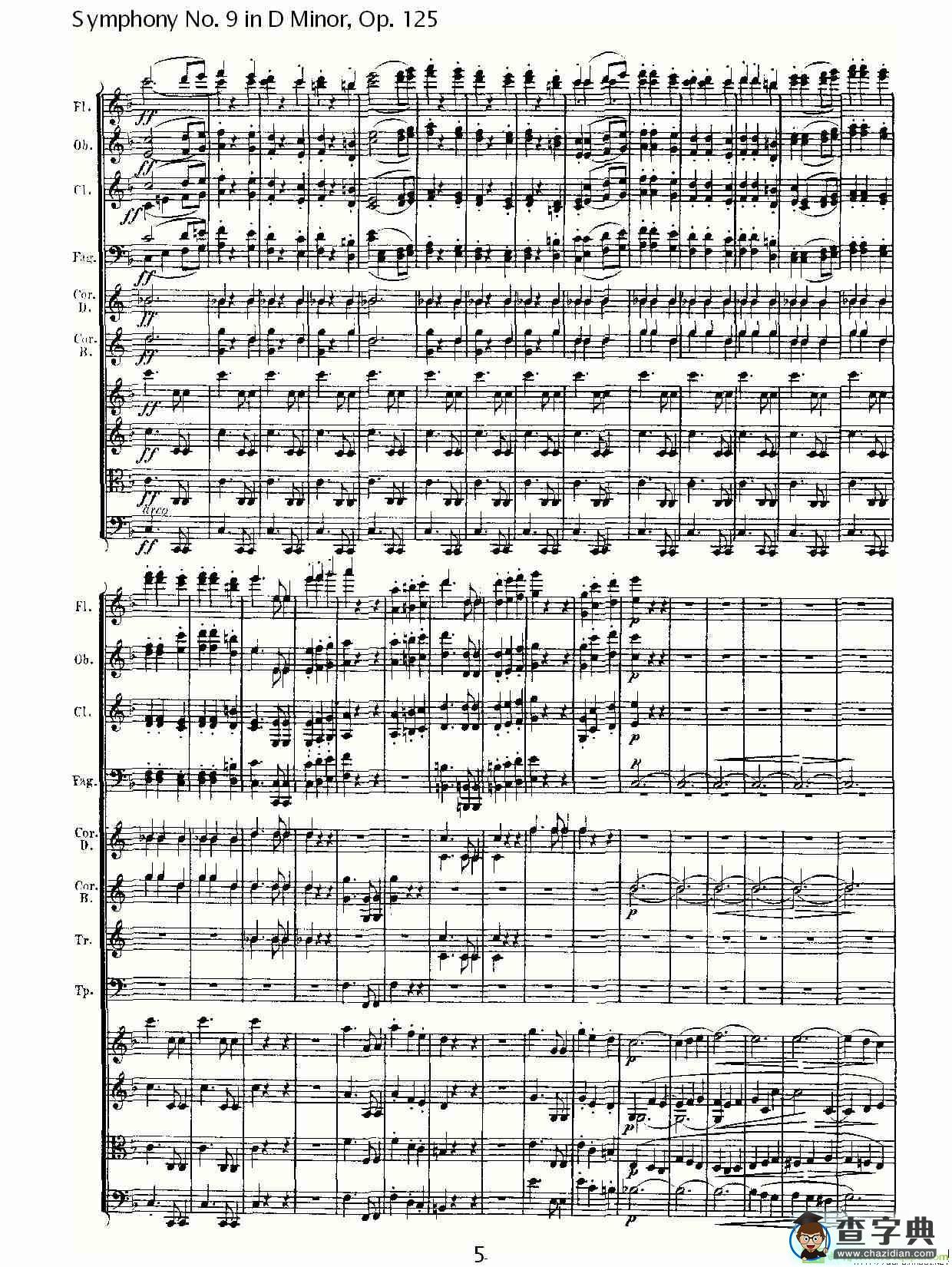 D小调第九交响曲 Op.125第二乐章简谱(路德维西·冯·贝多芬演唱)